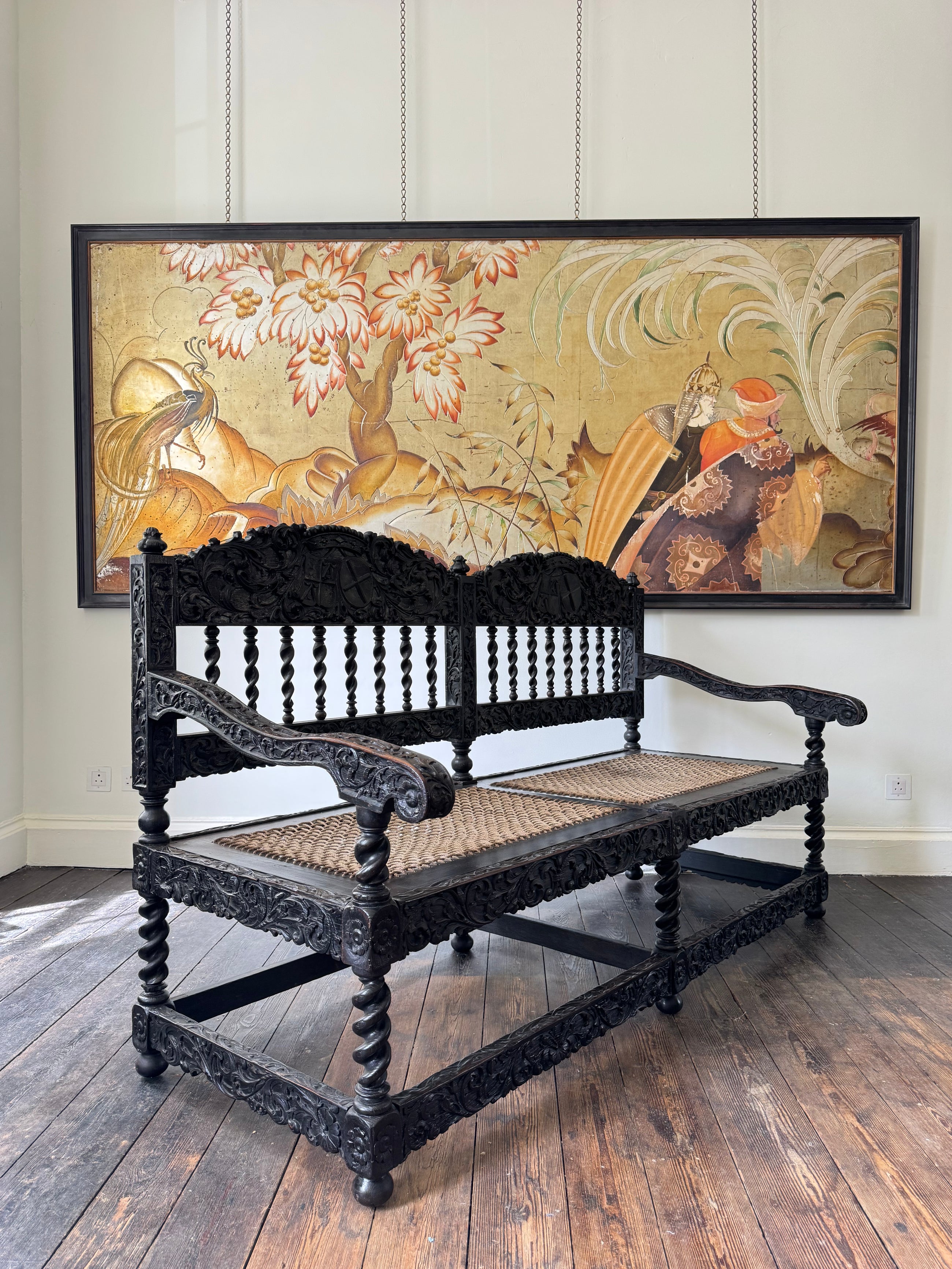18th Century Ebonised Bench