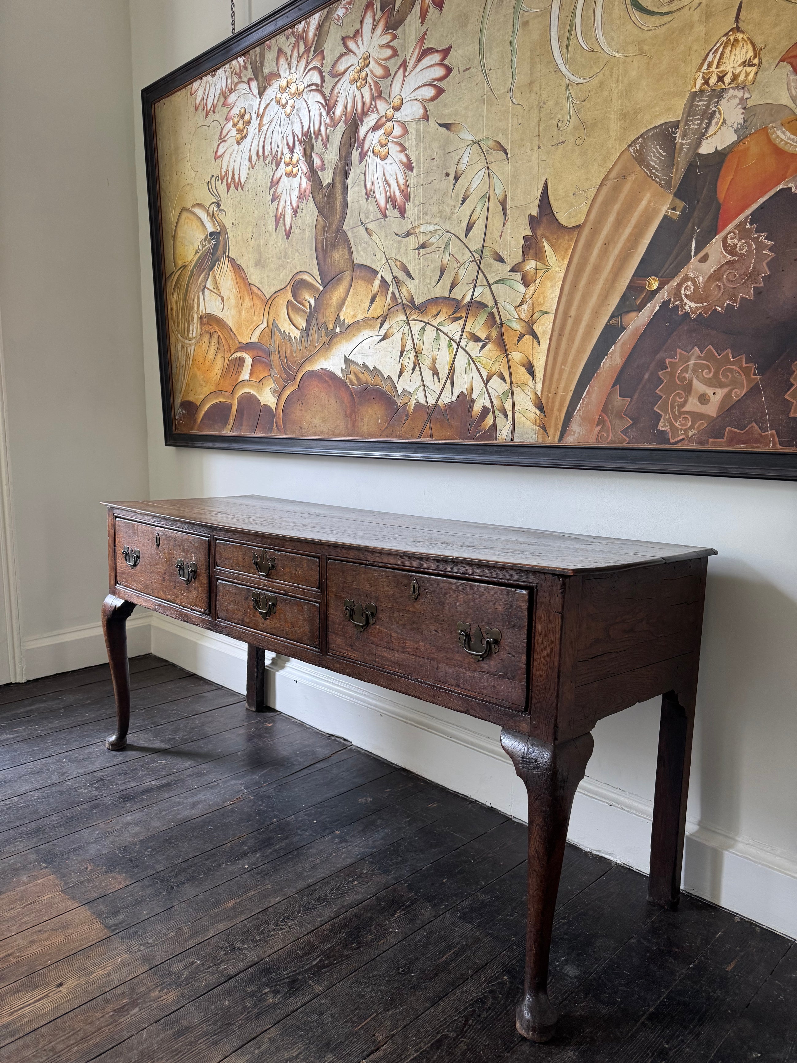 An 18th Century Vernacular Oak Serving Dresser Base