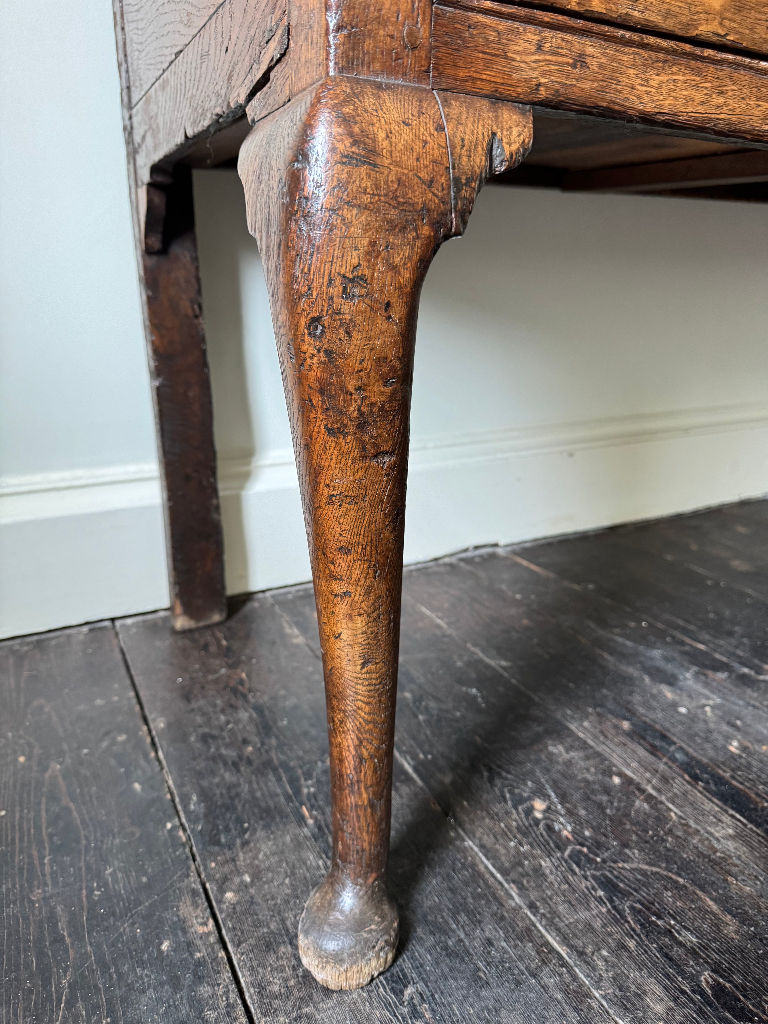 An 18th Century Vernacular Oak Serving Dresser Base