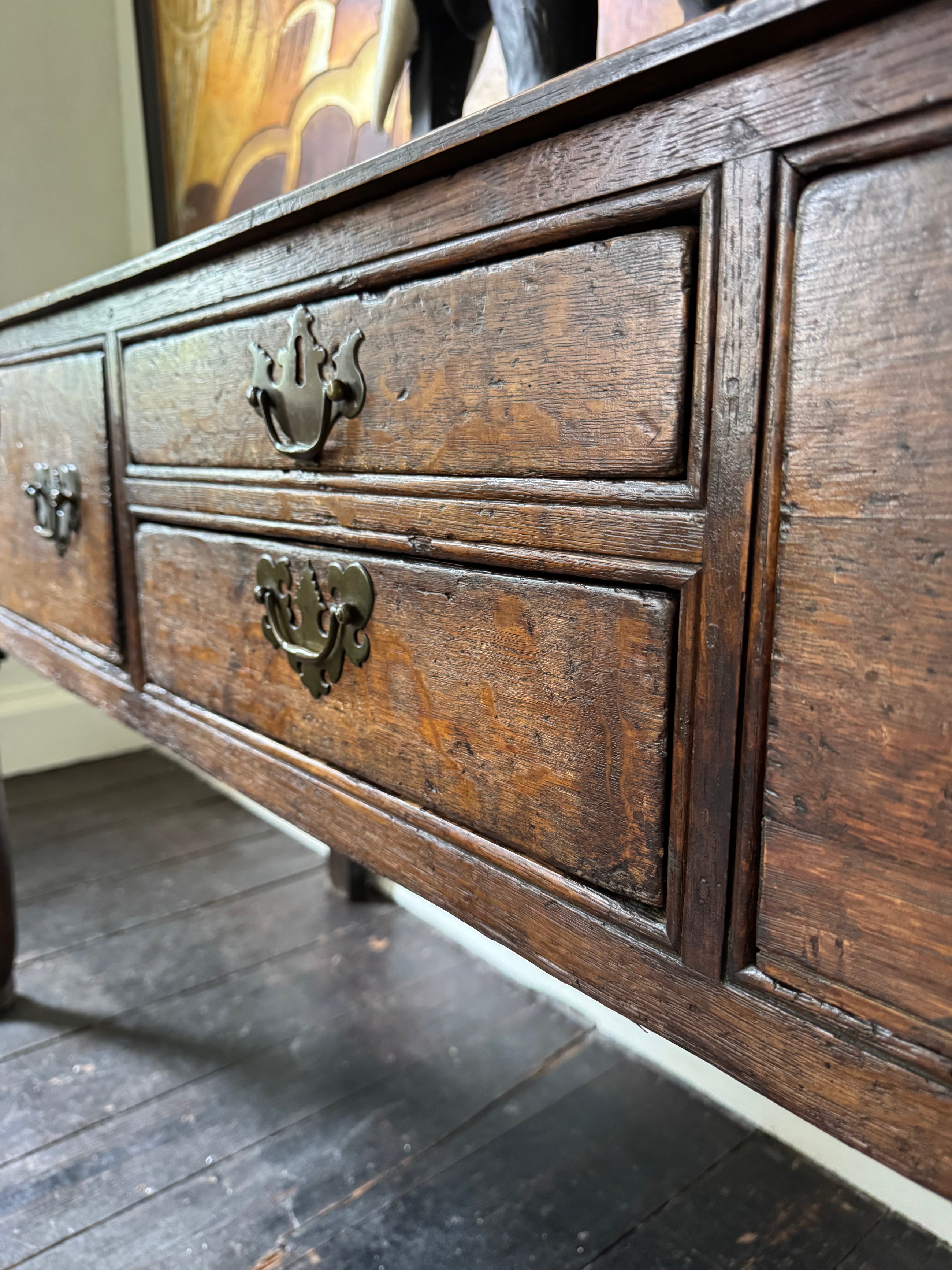 An 18th Century Vernacular Oak Serving Dresser Base