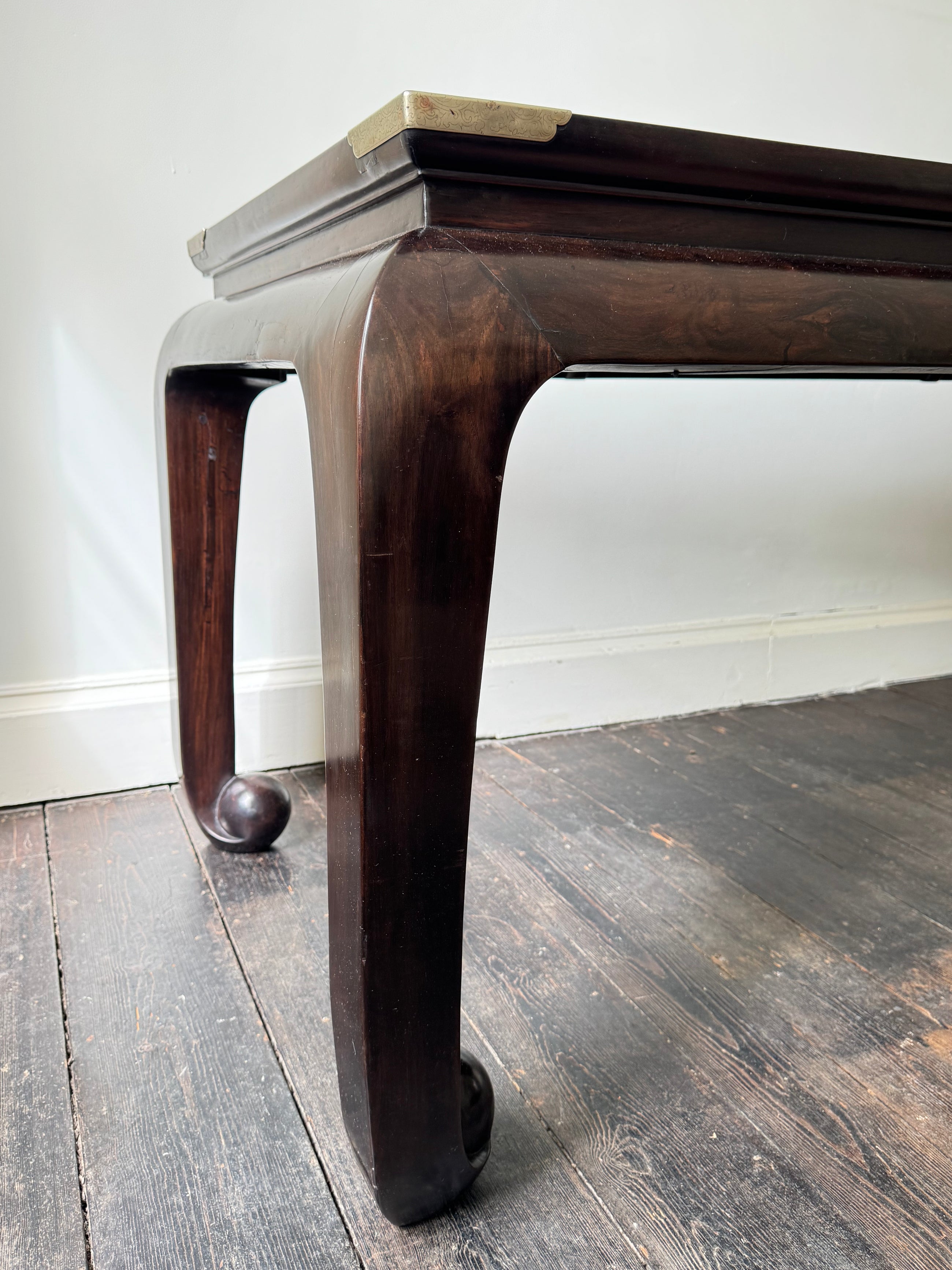 A Quing Dynasty "Vein Ebony" Library Table