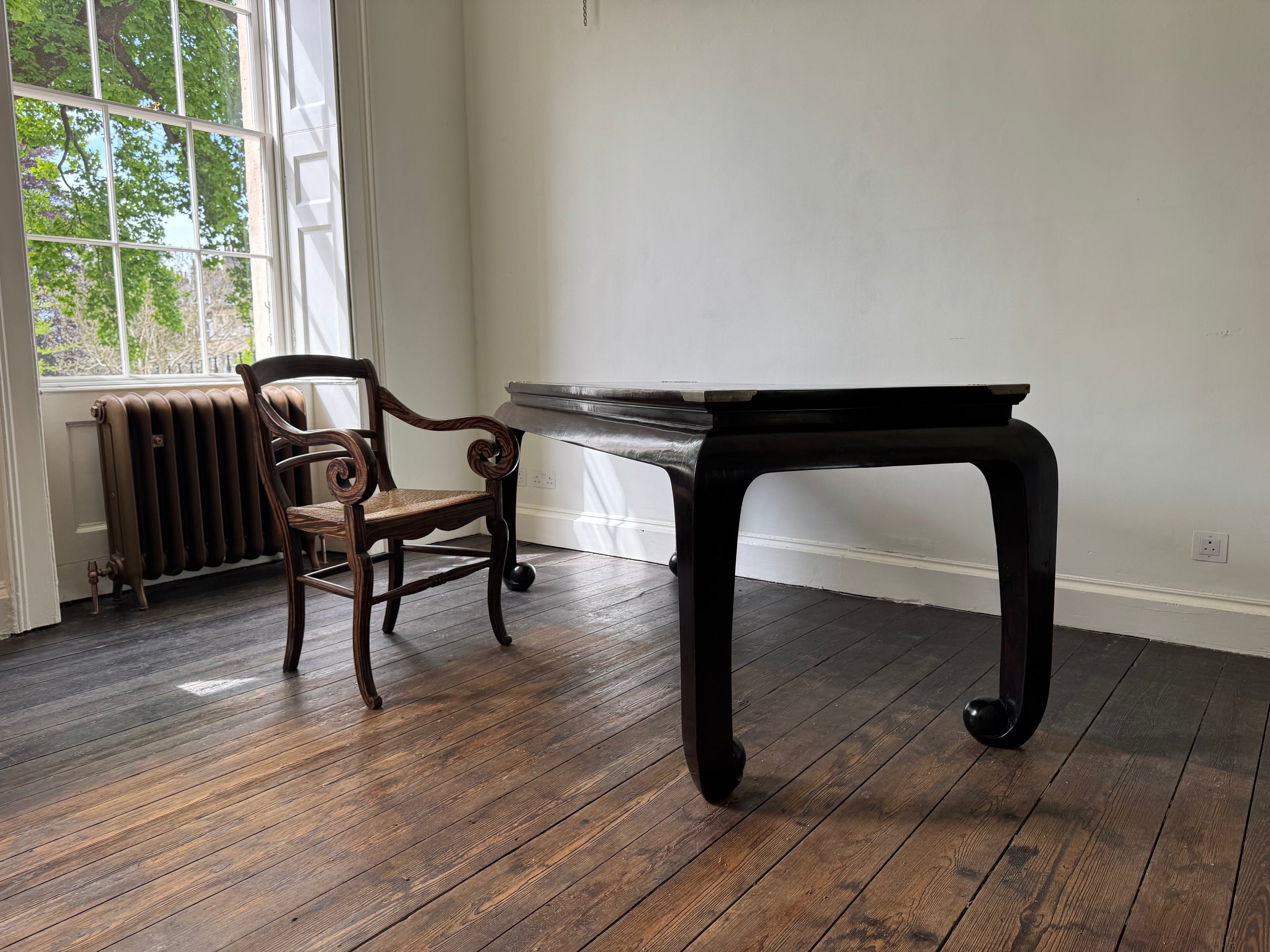 A Quing Dynasty "Vein Ebony" Library Table