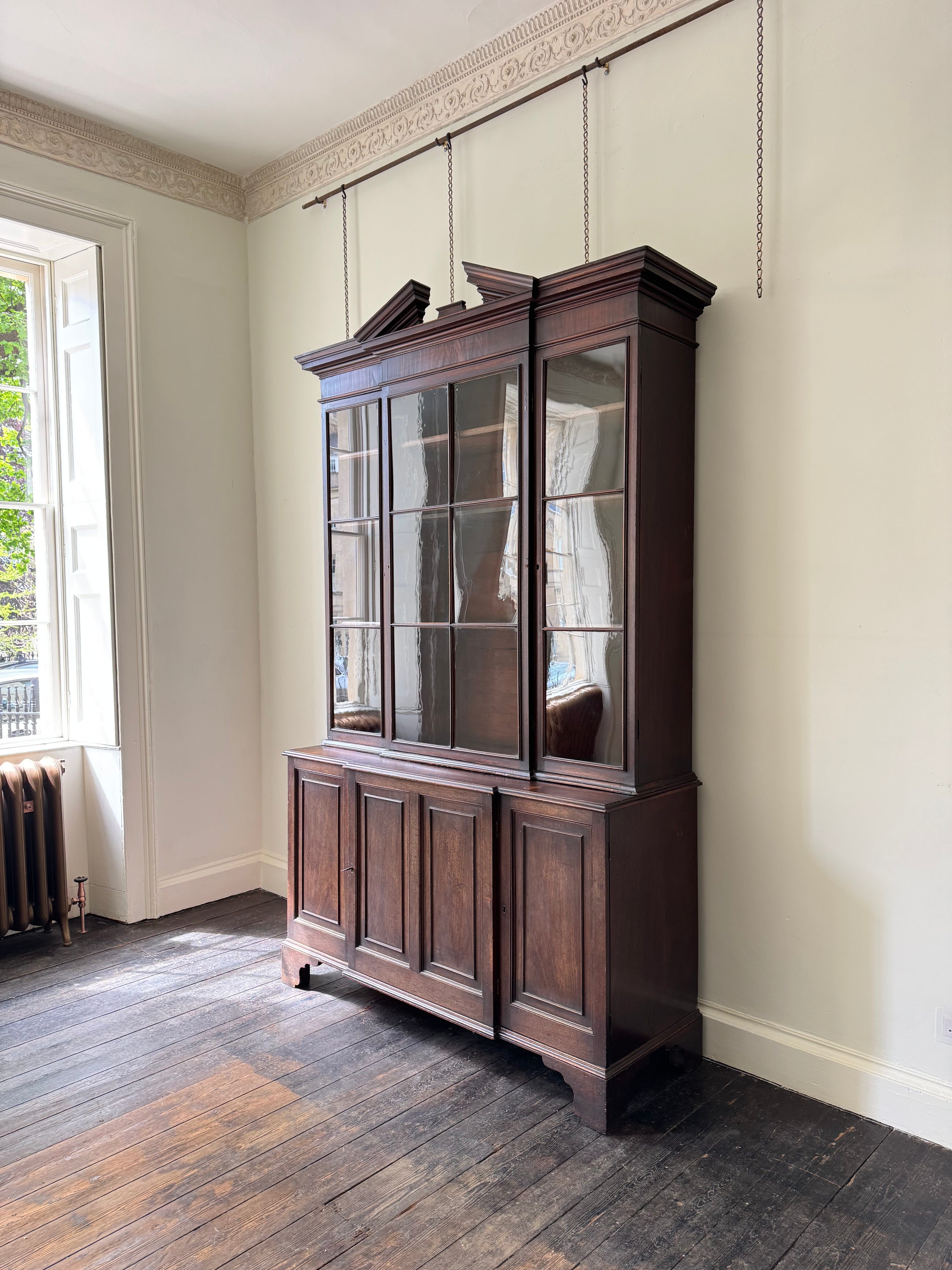 A George II Mahogany Breakfront Bookcase