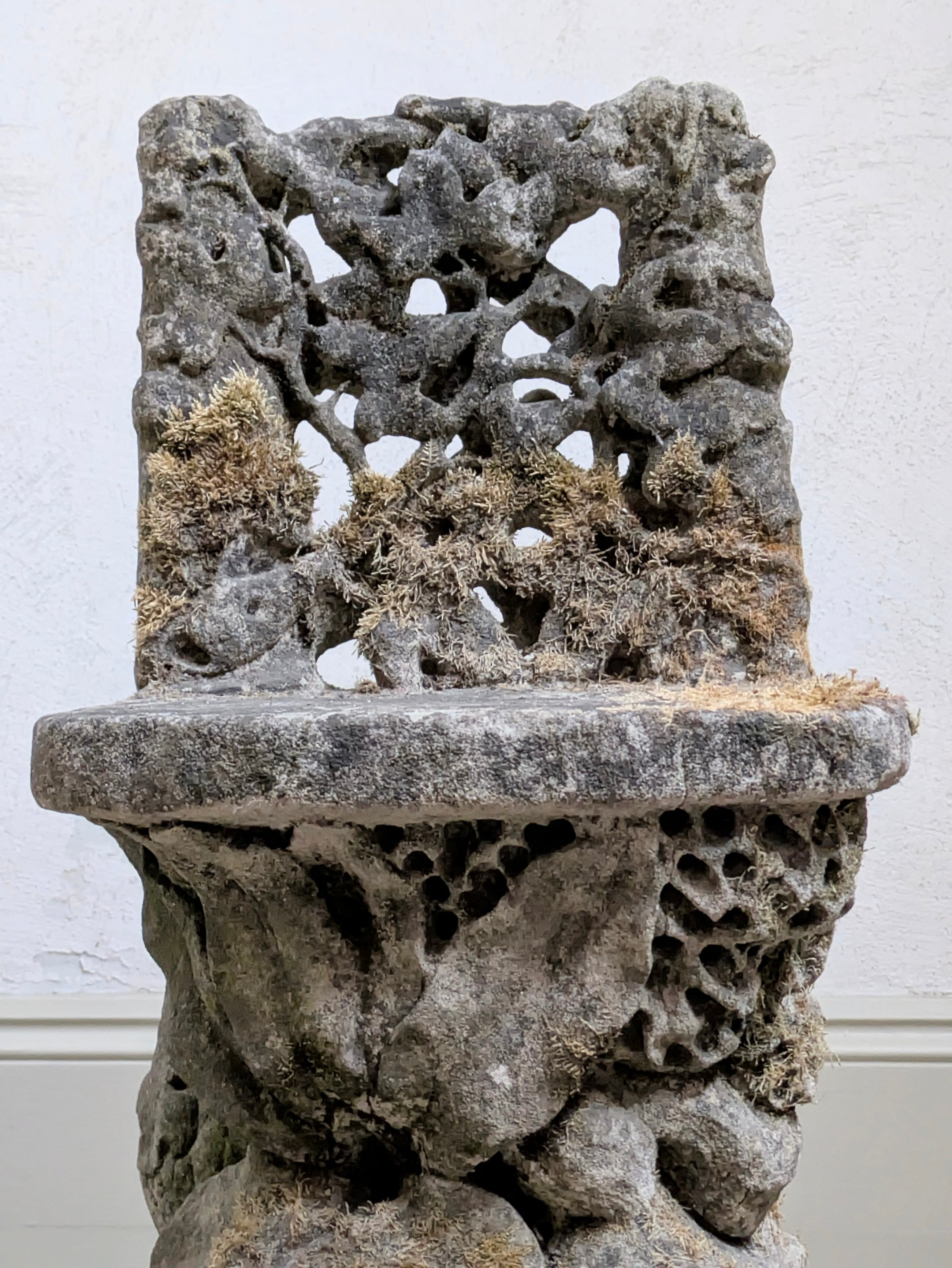 19th Century Italian Grit Stone Grotto Chairs