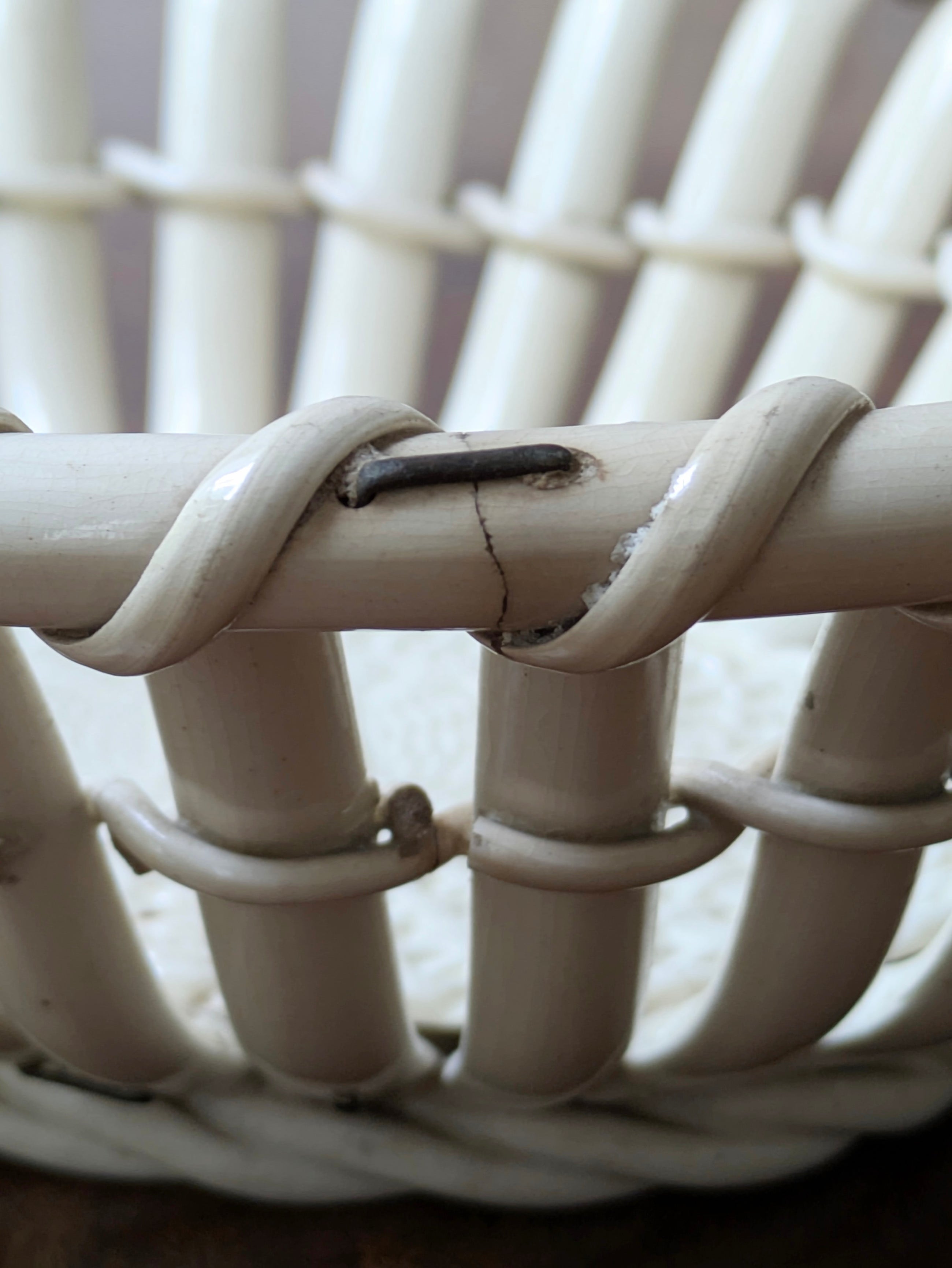 An 18th Century Wedgwood Creamware Lattice Basket