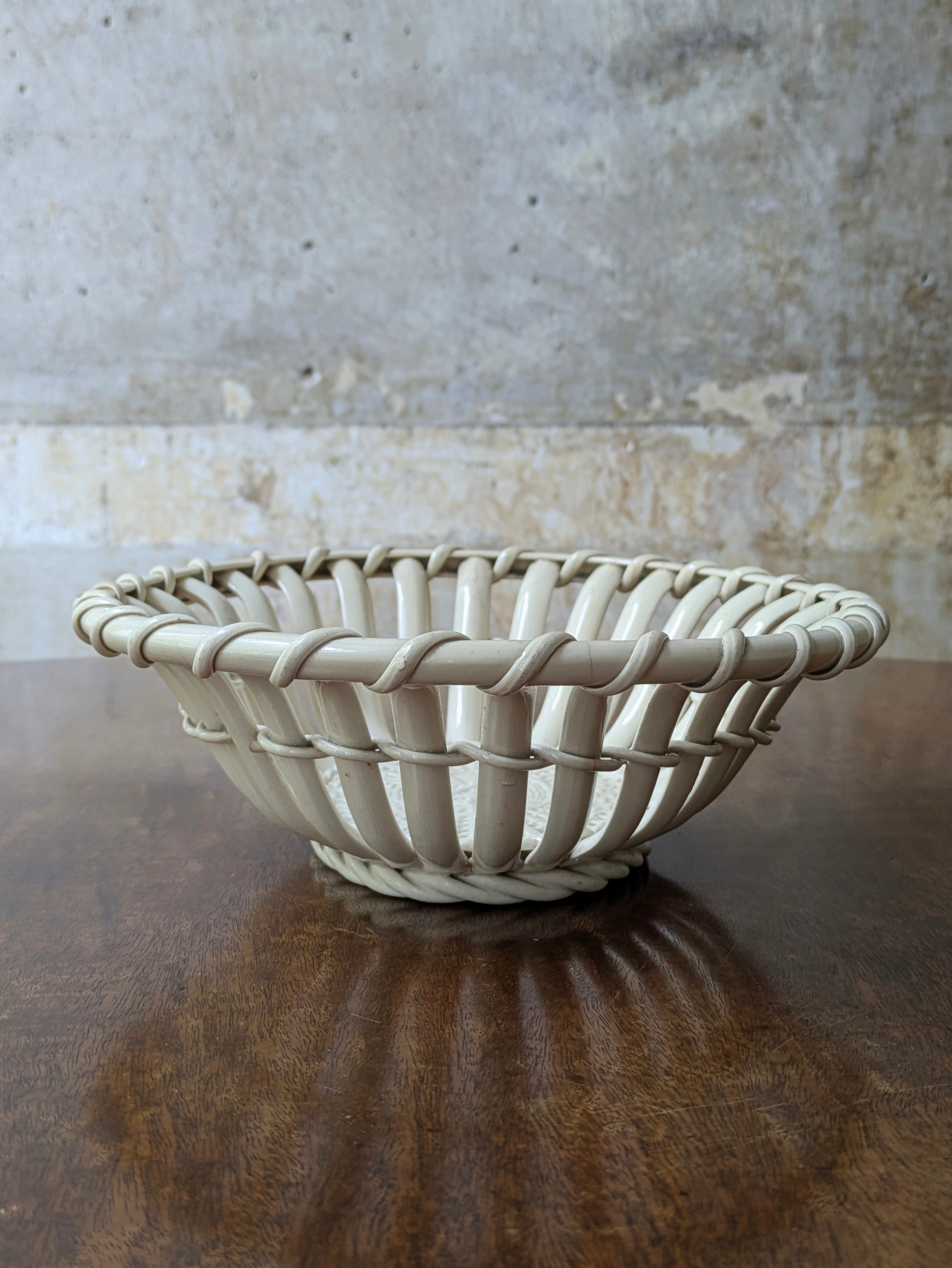 An 18th Century Wedgwood Creamware Lattice Basket
