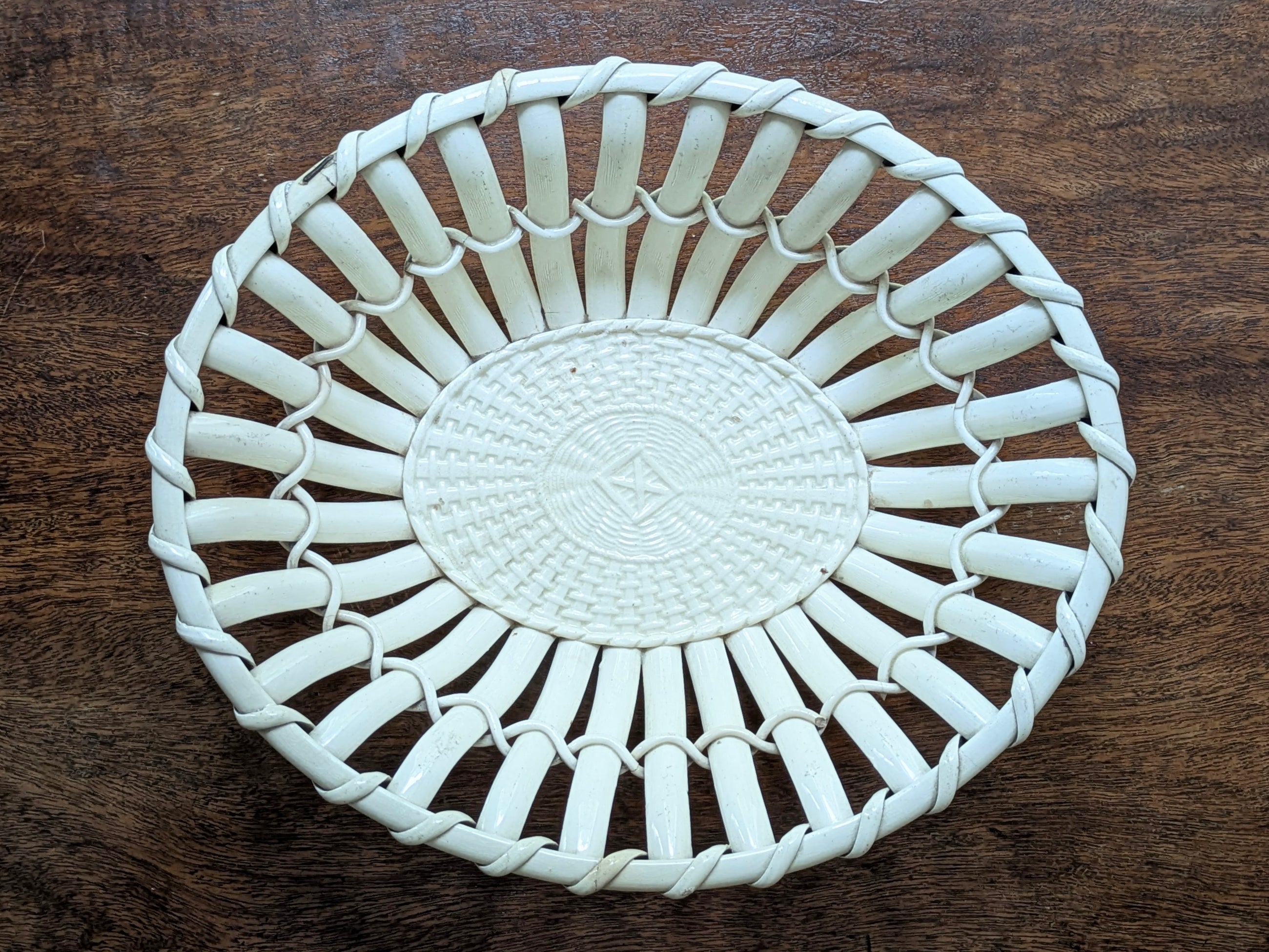 An 18th Century Wedgwood Creamware Lattice Basket