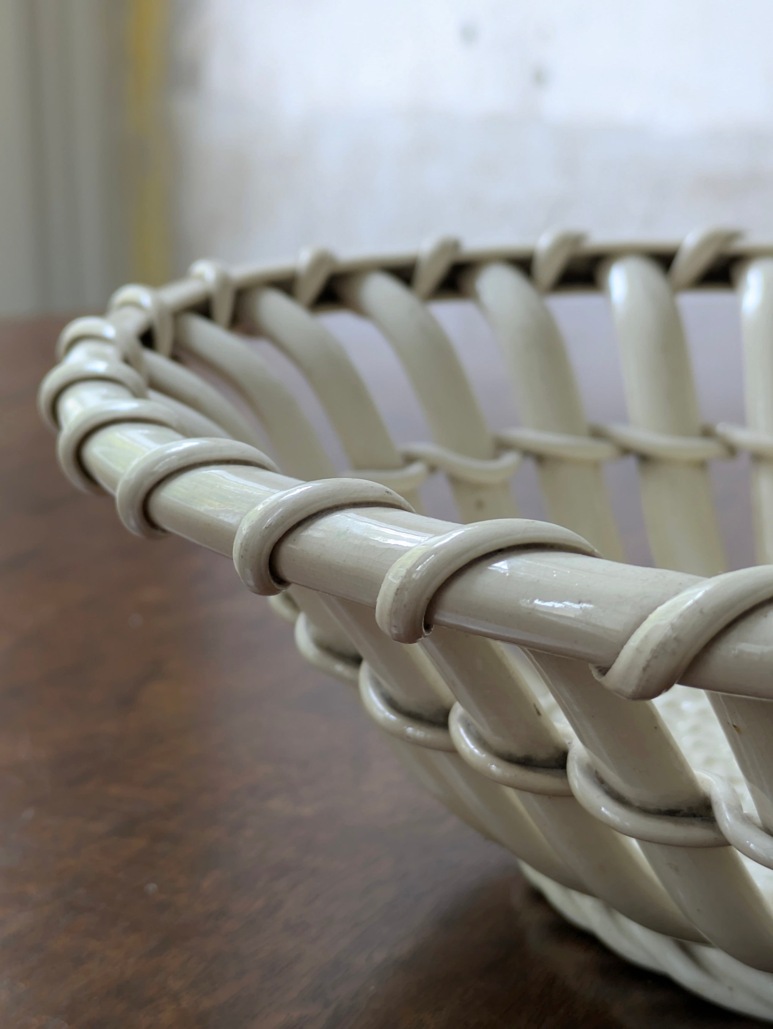 An 18th Century Wedgwood Creamware Lattice Basket