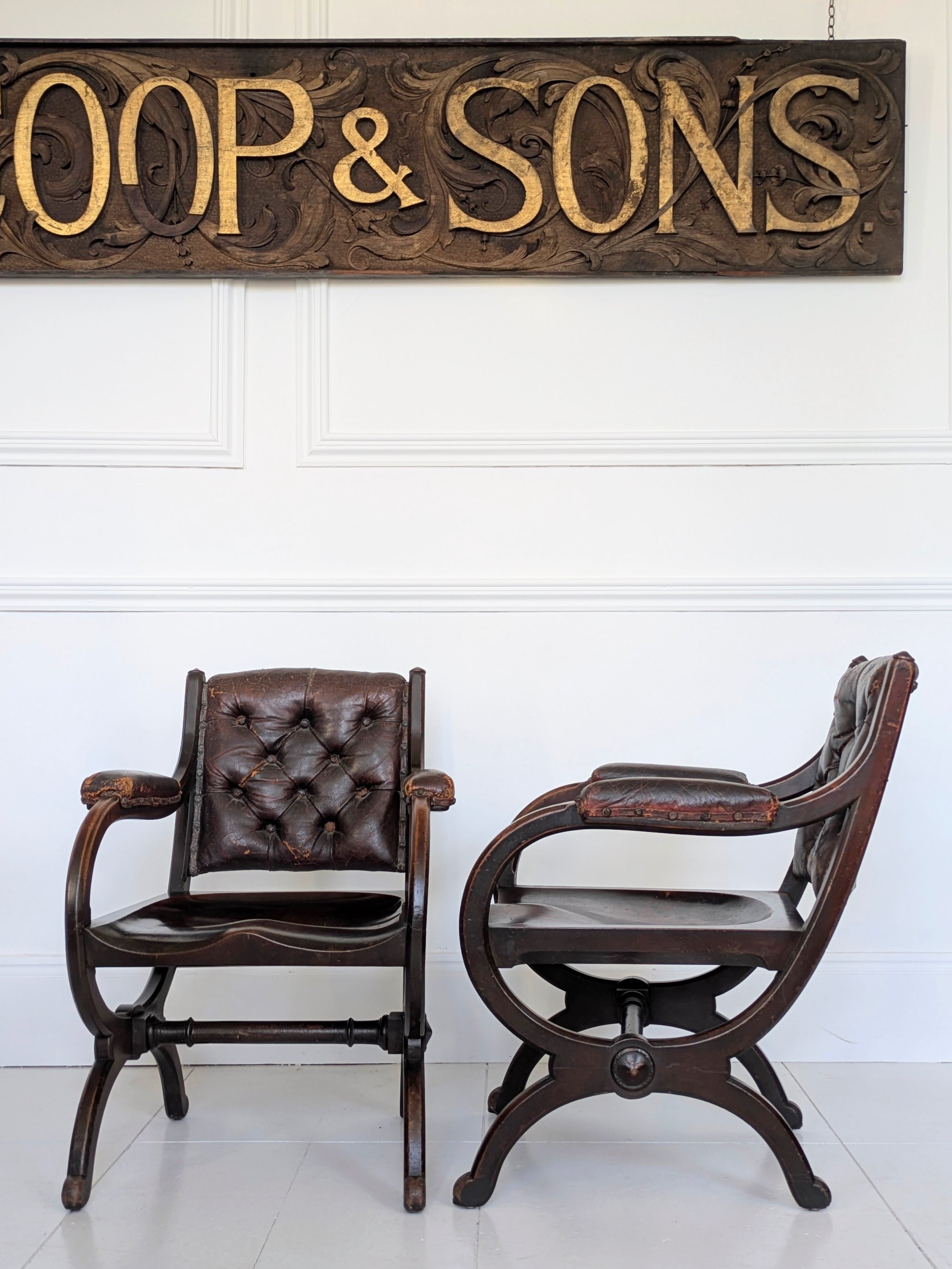 A Pair of 19th Century Reformed Gothic Armchairs