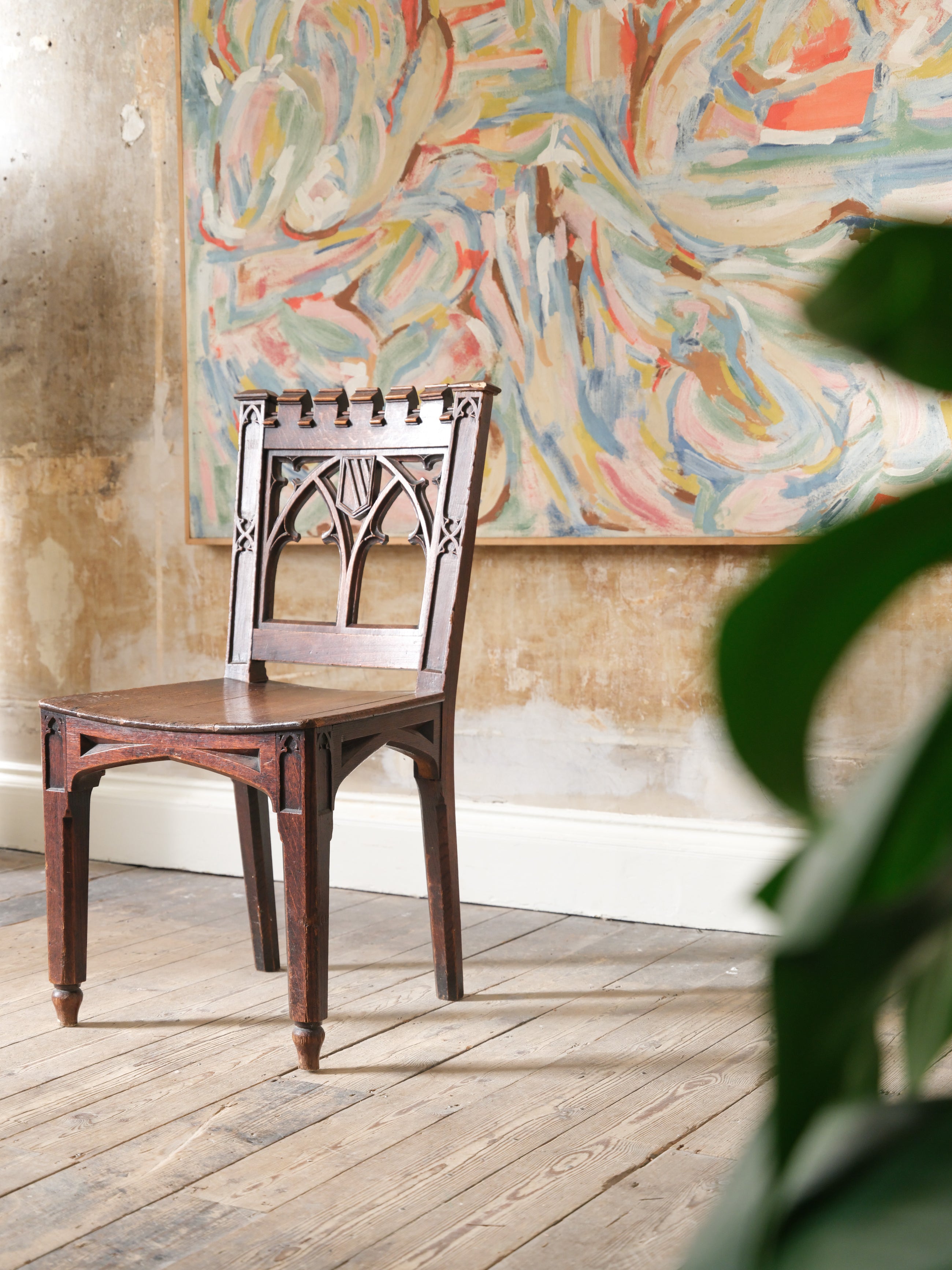 A 19th Century Gothic Revival Side Chair