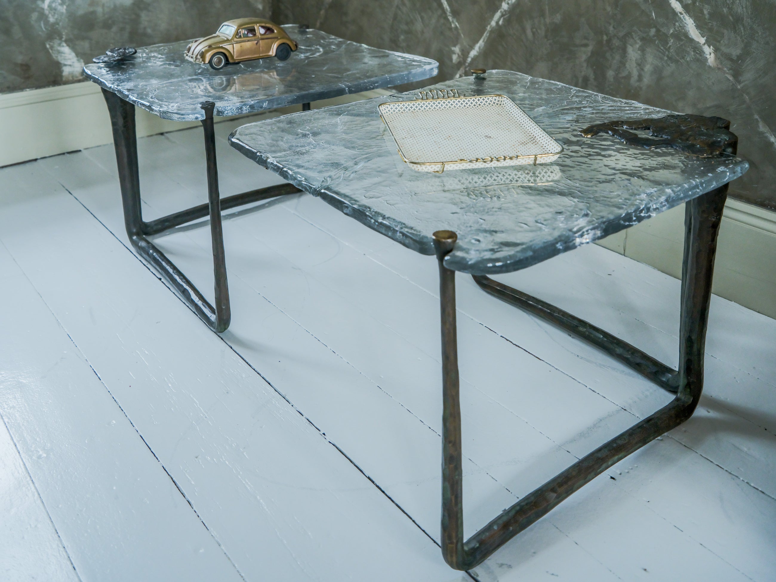 A Pair of Sofa Tables by Lothar Klute