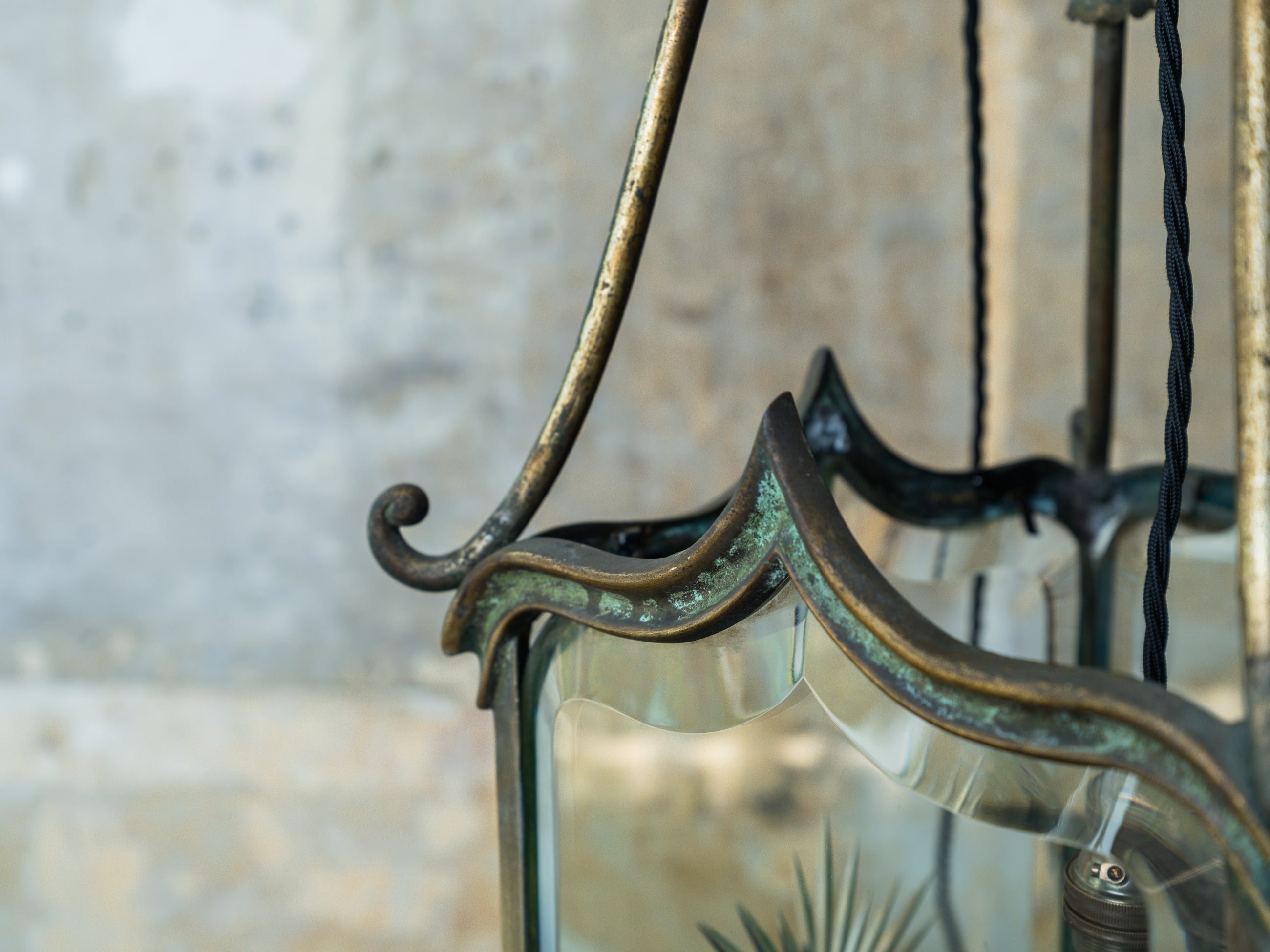 A Mid 19th Century Brass Hall Lantern