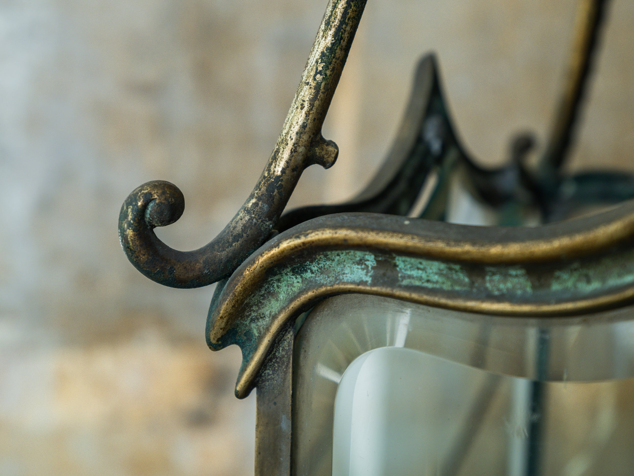 A Mid 19th Century Brass Hall Lantern