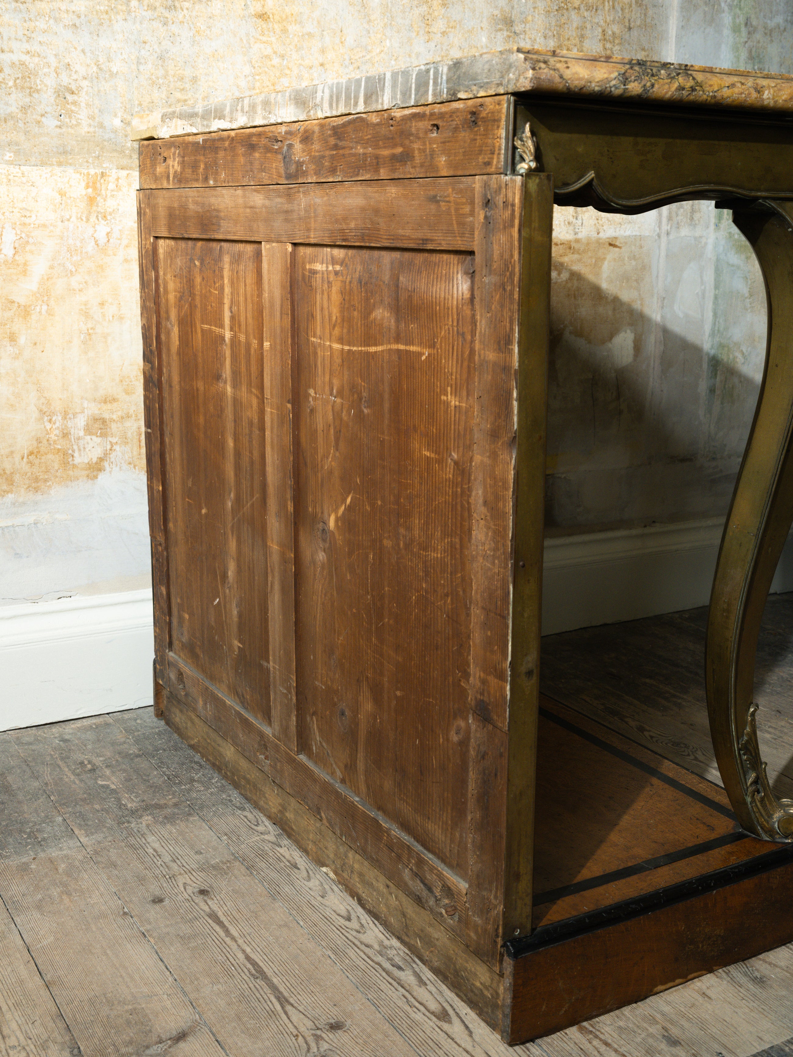 A George IV Mirrored, Bronze & Scagliola Console Table