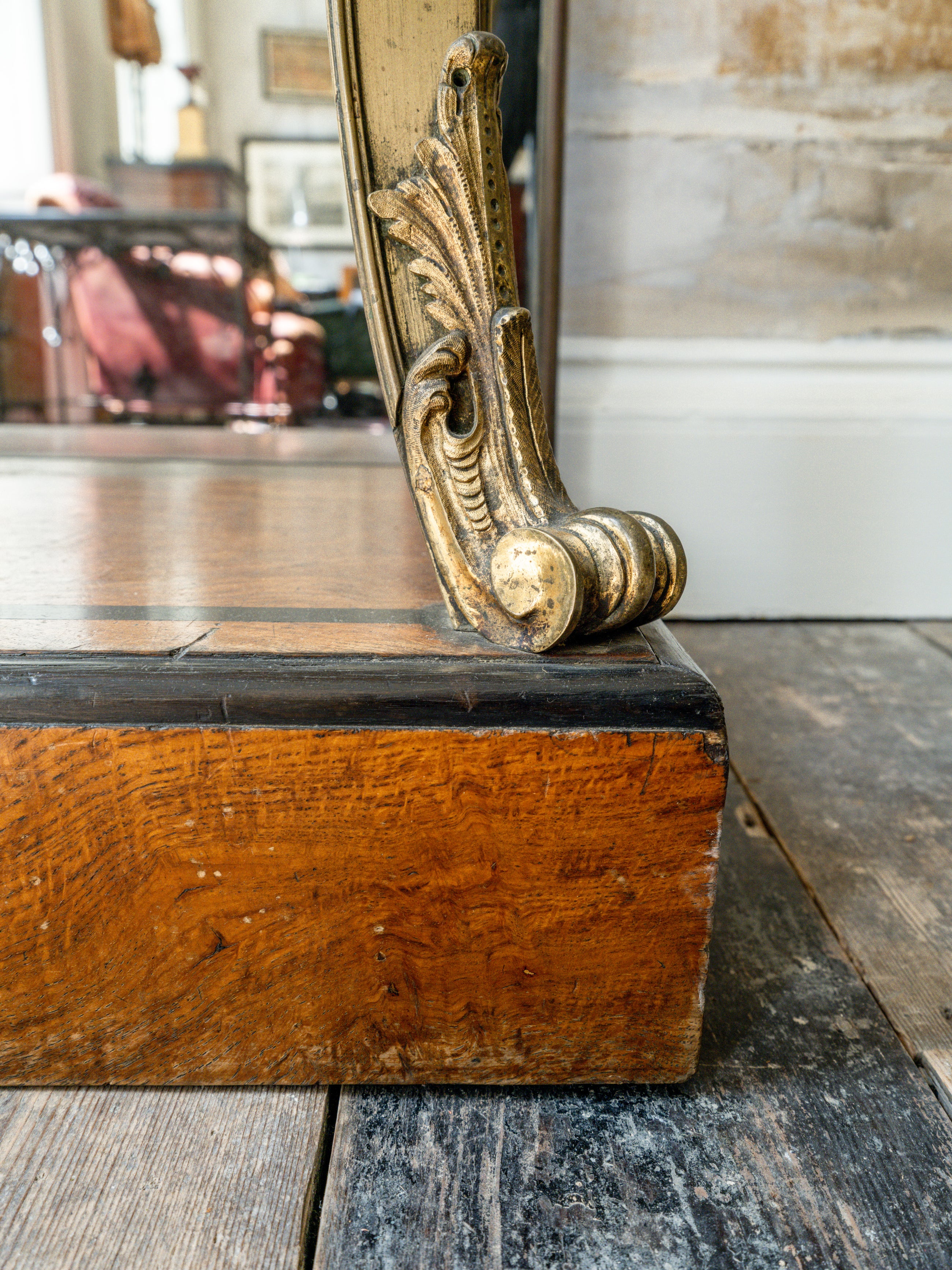 A George IV Mirrored, Bronze & Scagliola Console Table
