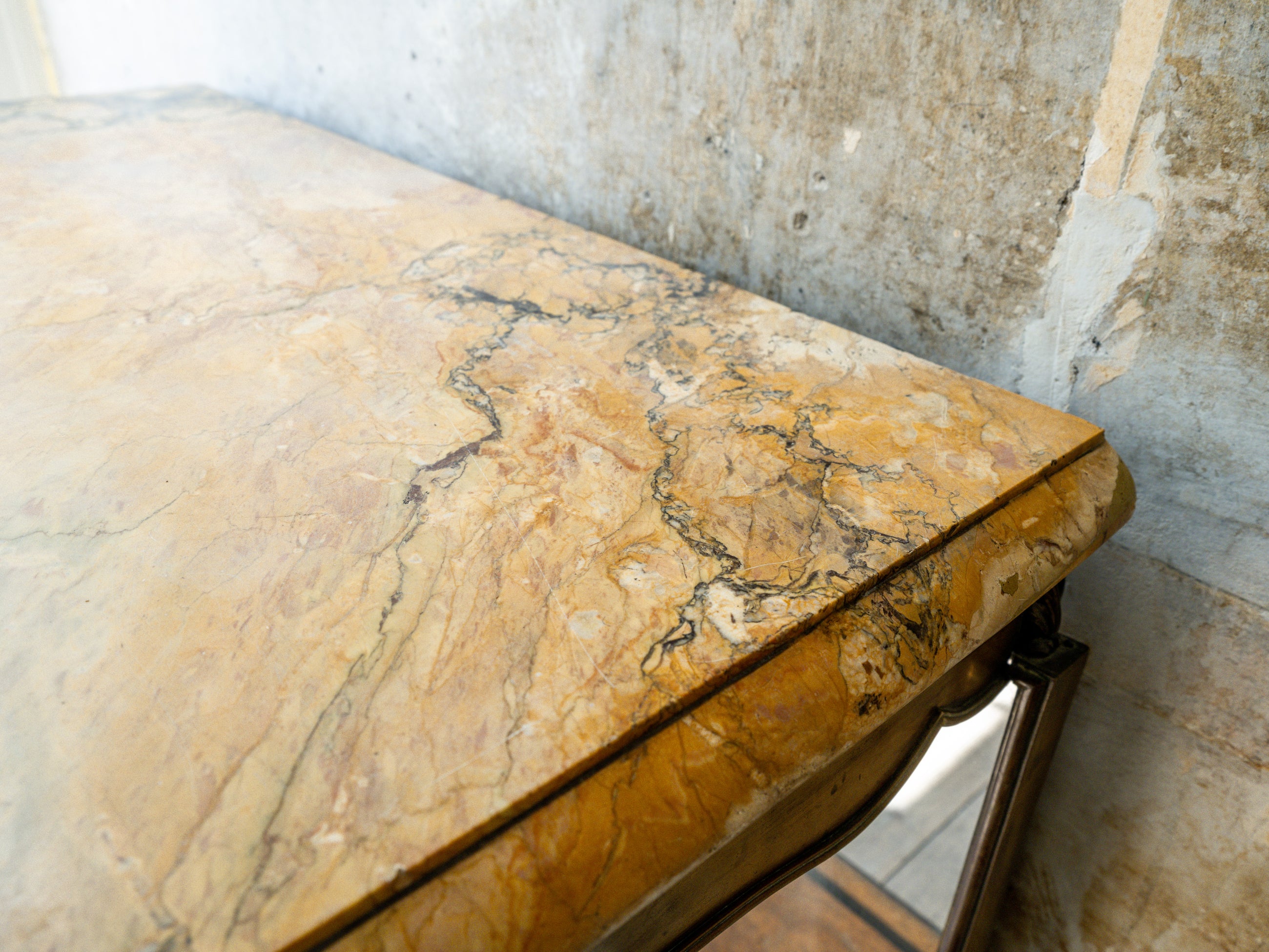 A George IV Mirrored, Bronze & Scagliola Console Table