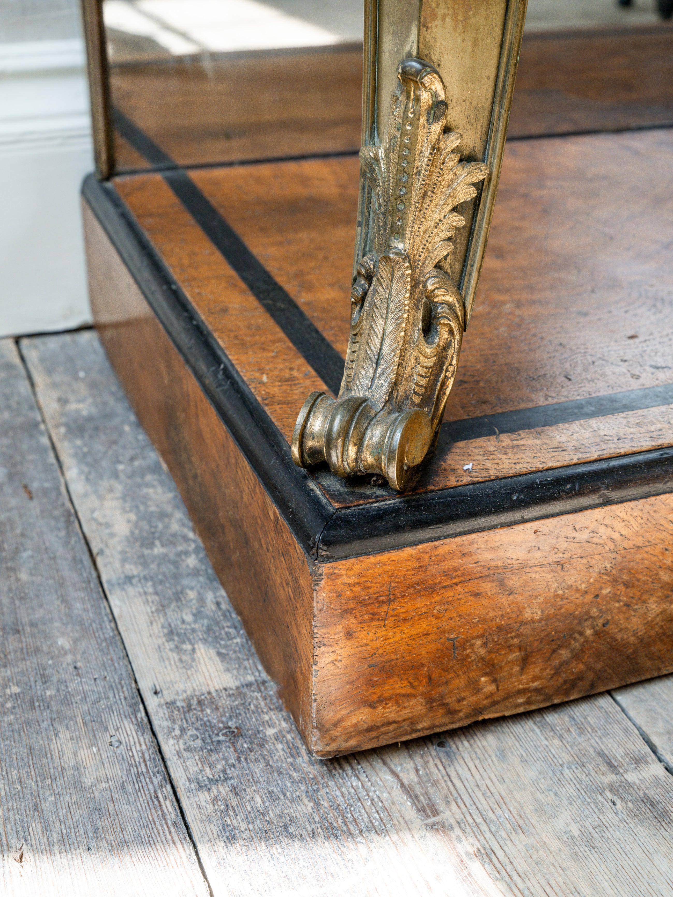 A George IV Mirrored, Bronze & Scagliola Console Table