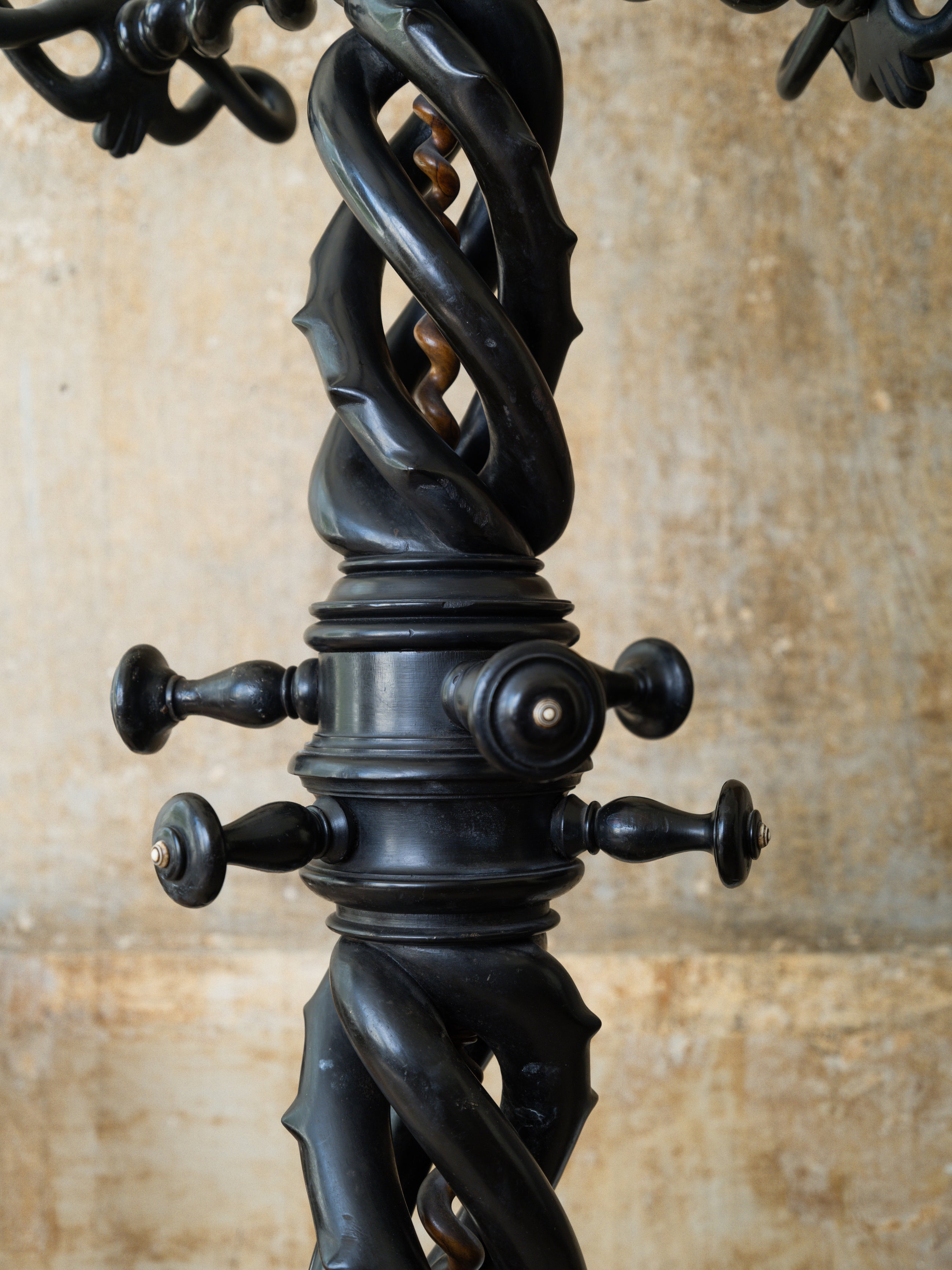 A 19th Century Ebonised Hat & Coat Stand