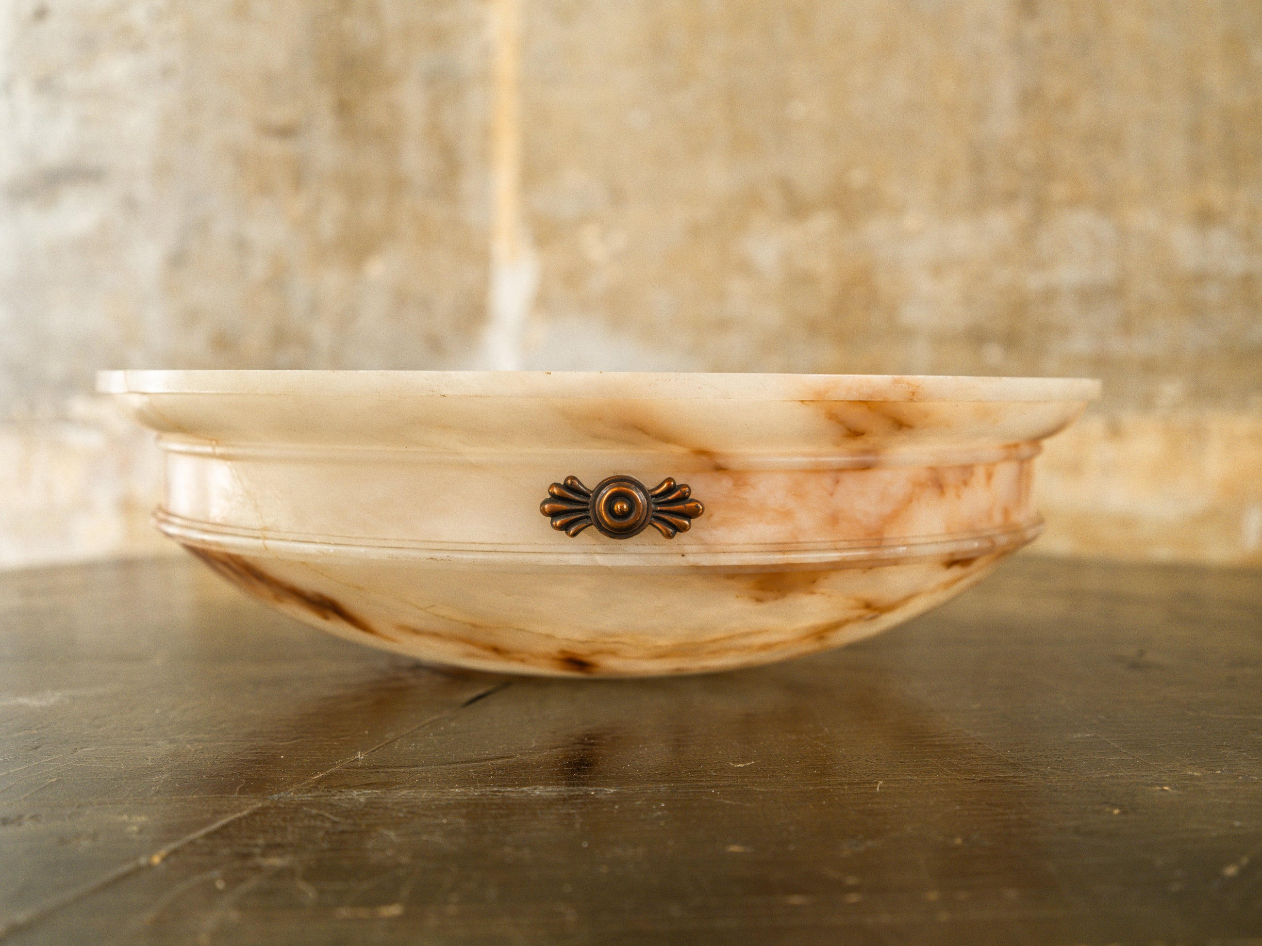 An Alabaster Dish Light