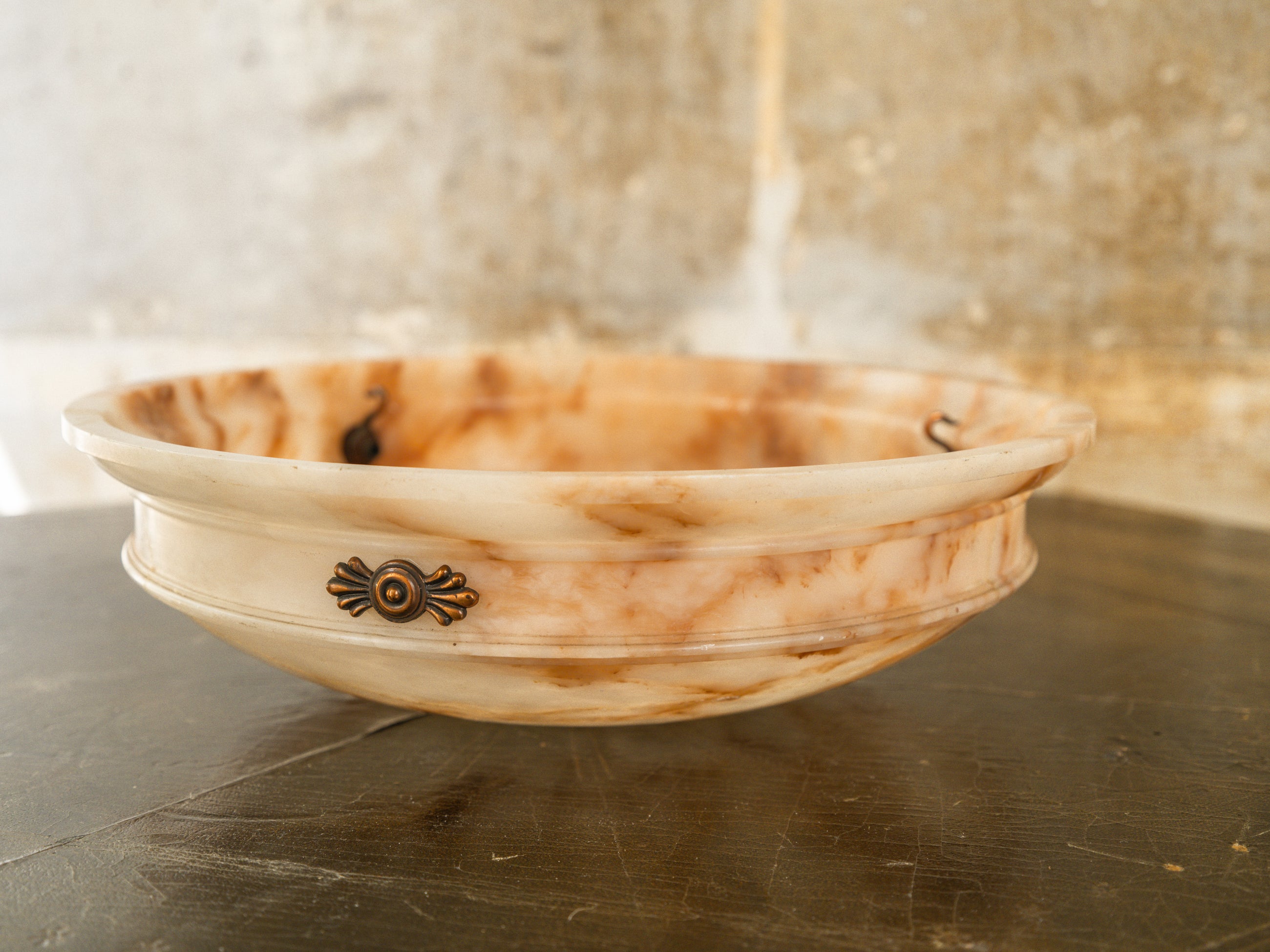 An Alabaster Dish Light