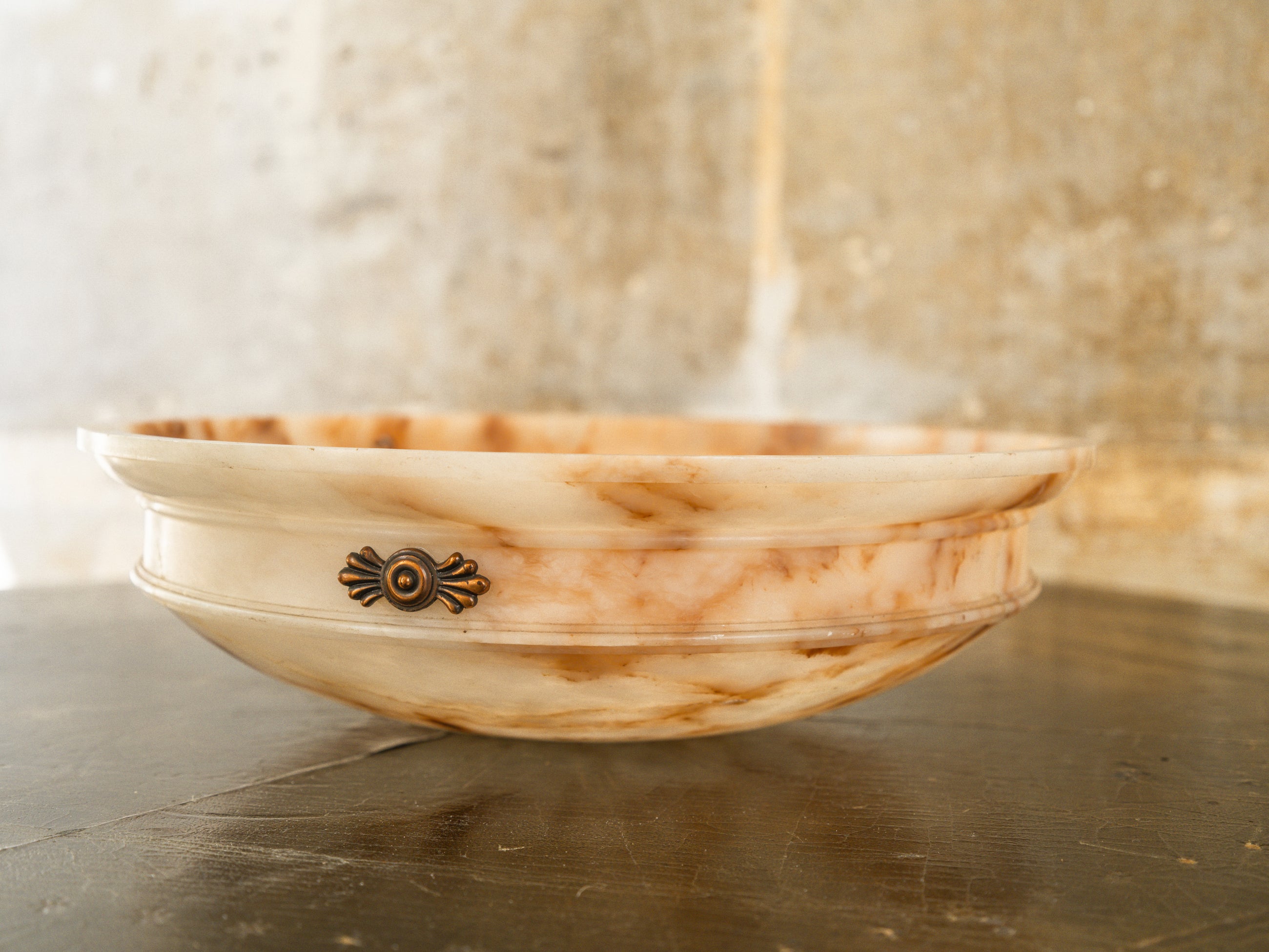 An Alabaster Dish Light