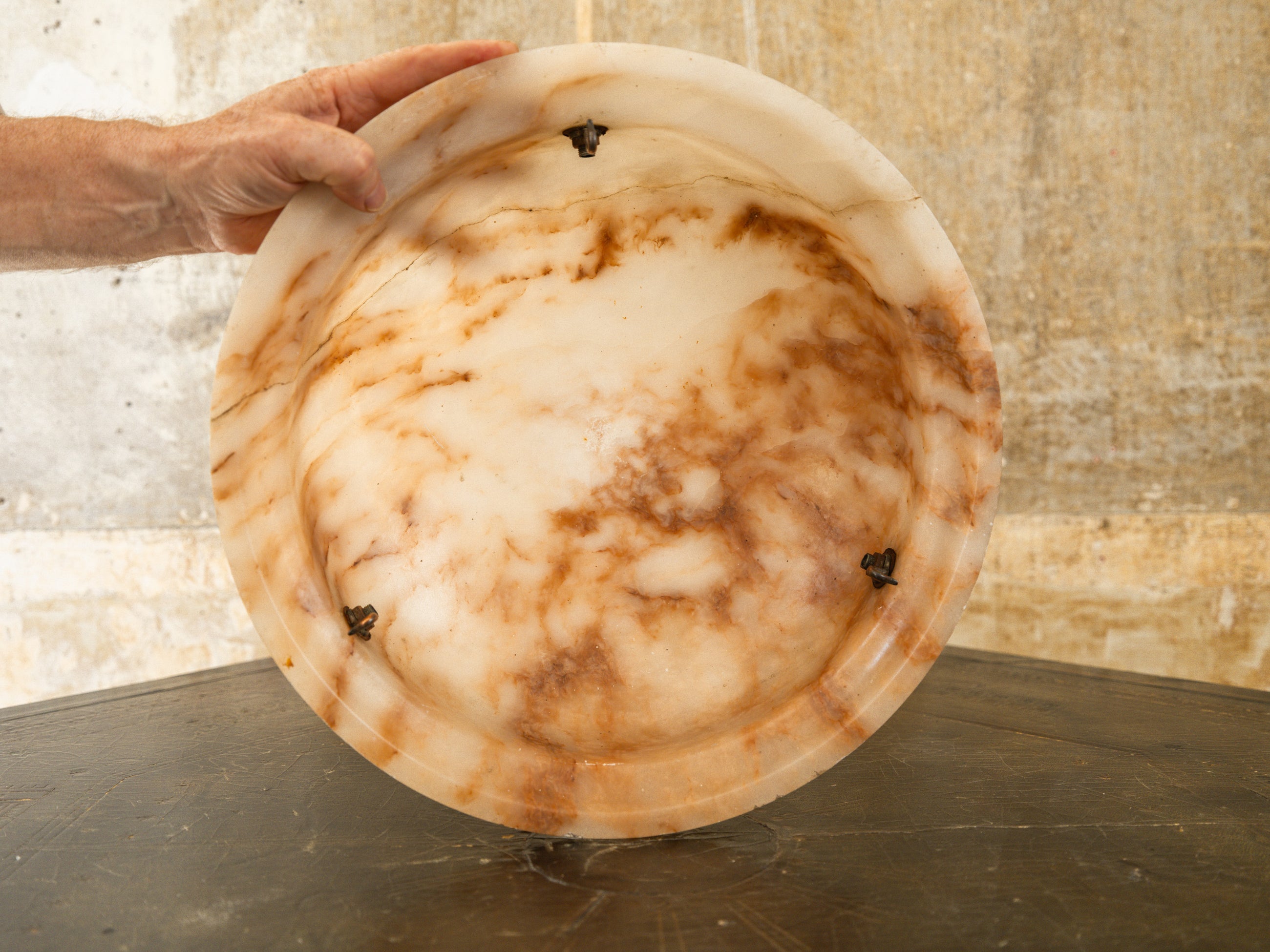 An Alabaster Dish Light