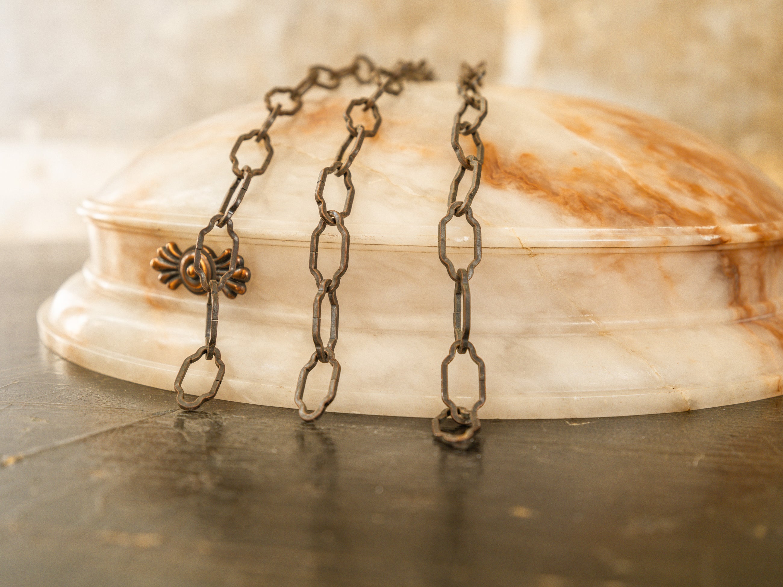 An Alabaster Dish Light