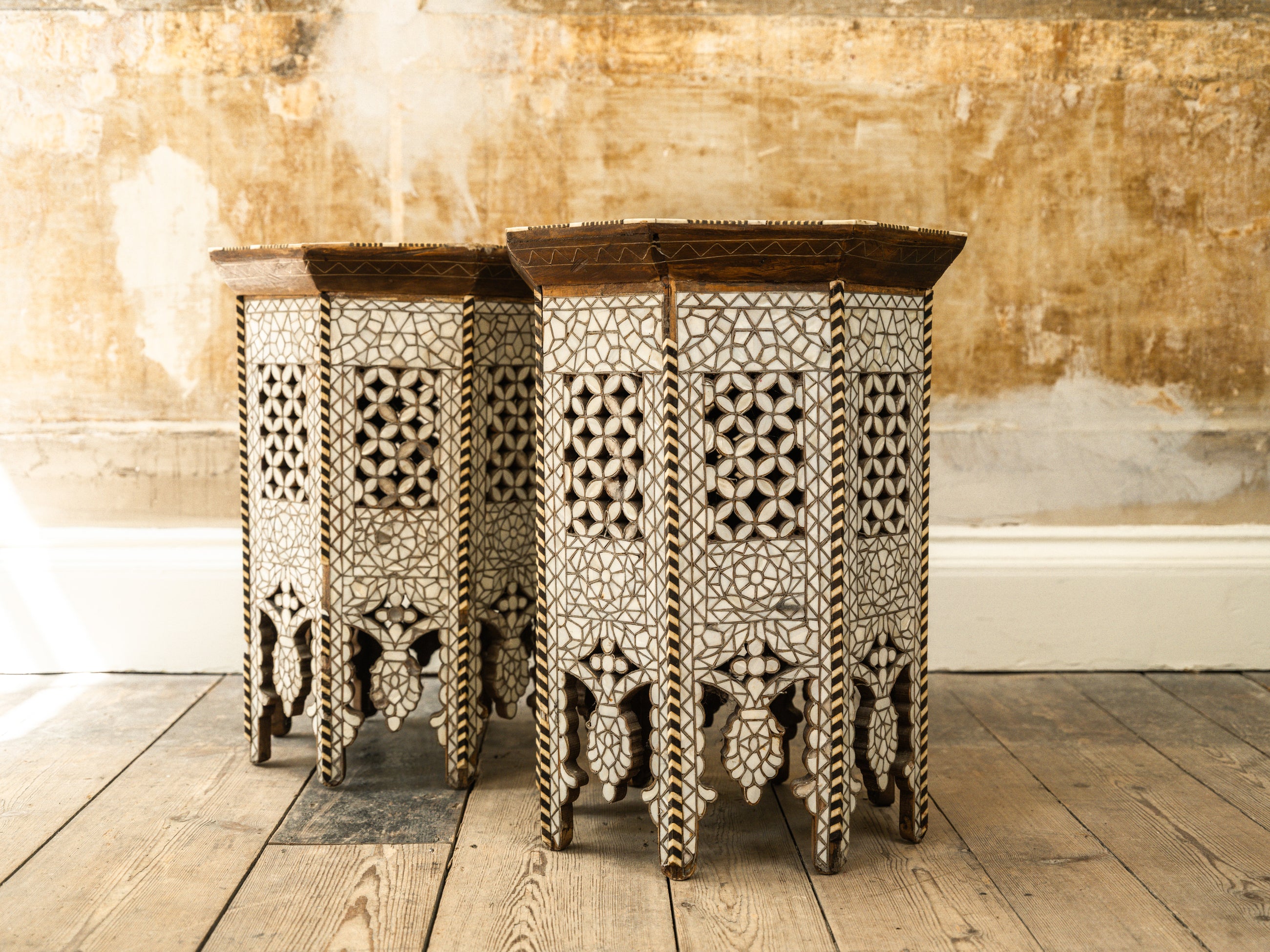A Pair of Moorish Side Tables
