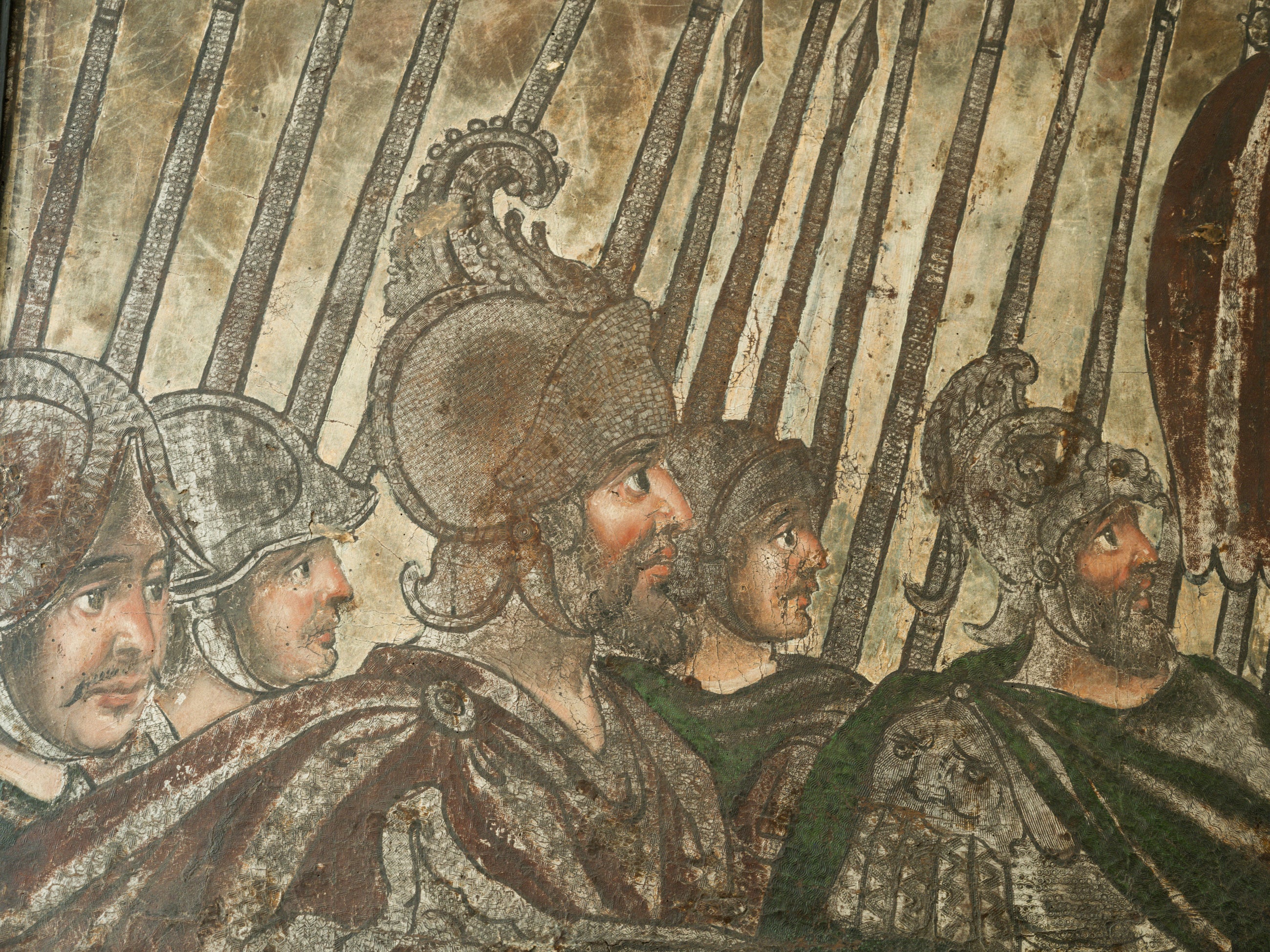 18th Century Oil on Leather "The Battle of Cannae"