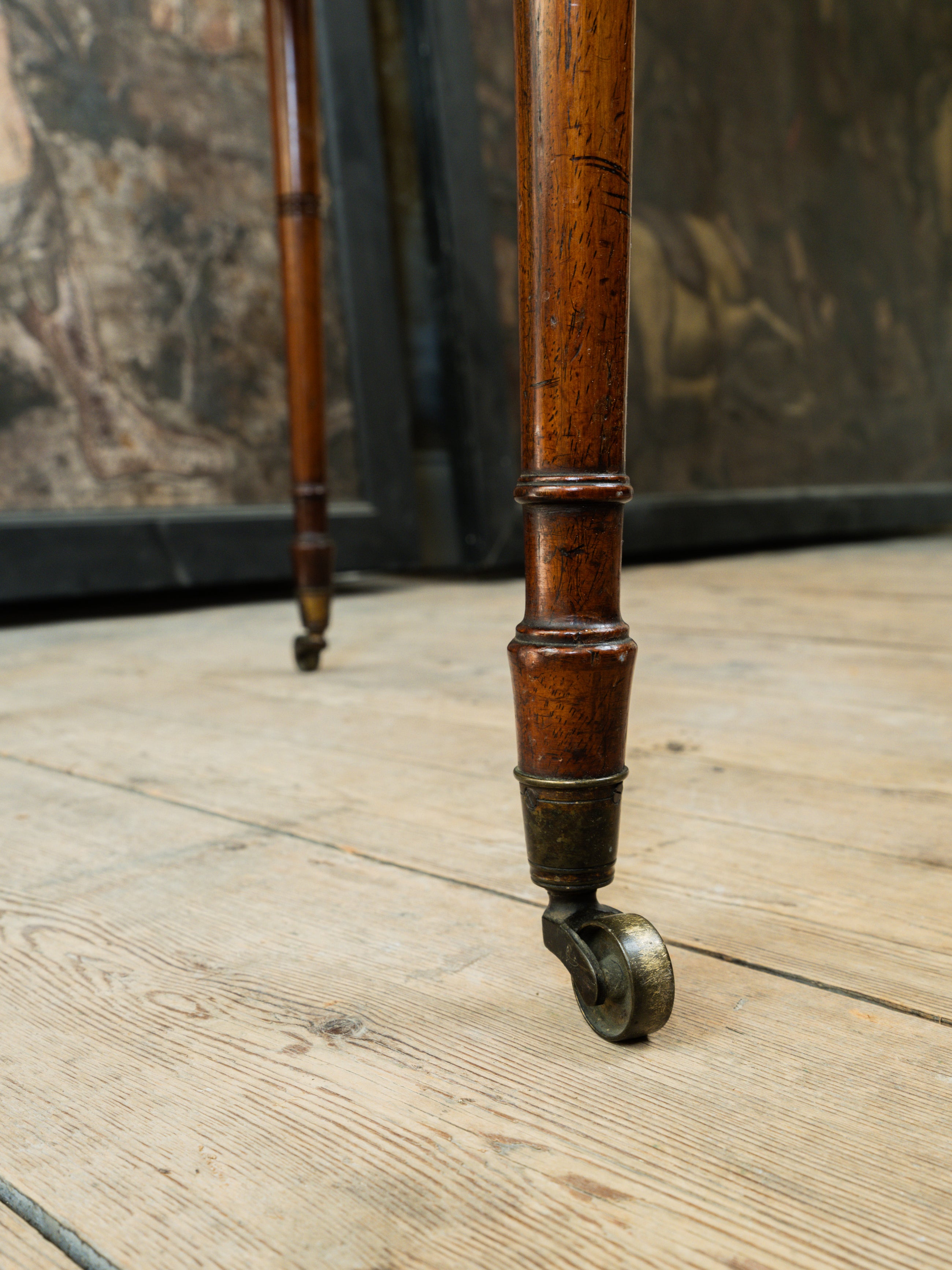 George III Zebra Wood & Mahogany Pembroke Table