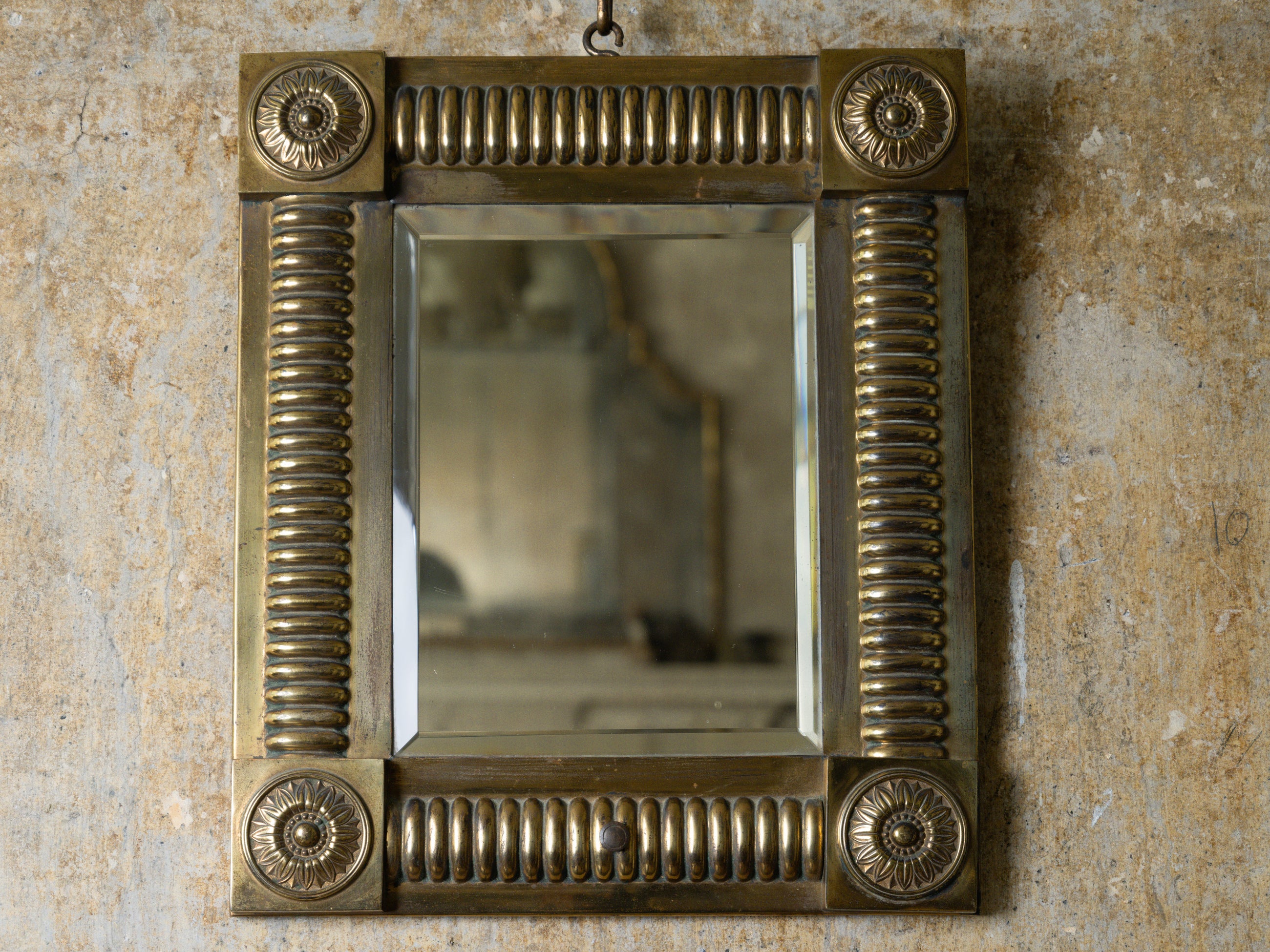 A 19th Century Brass Wall Mirror