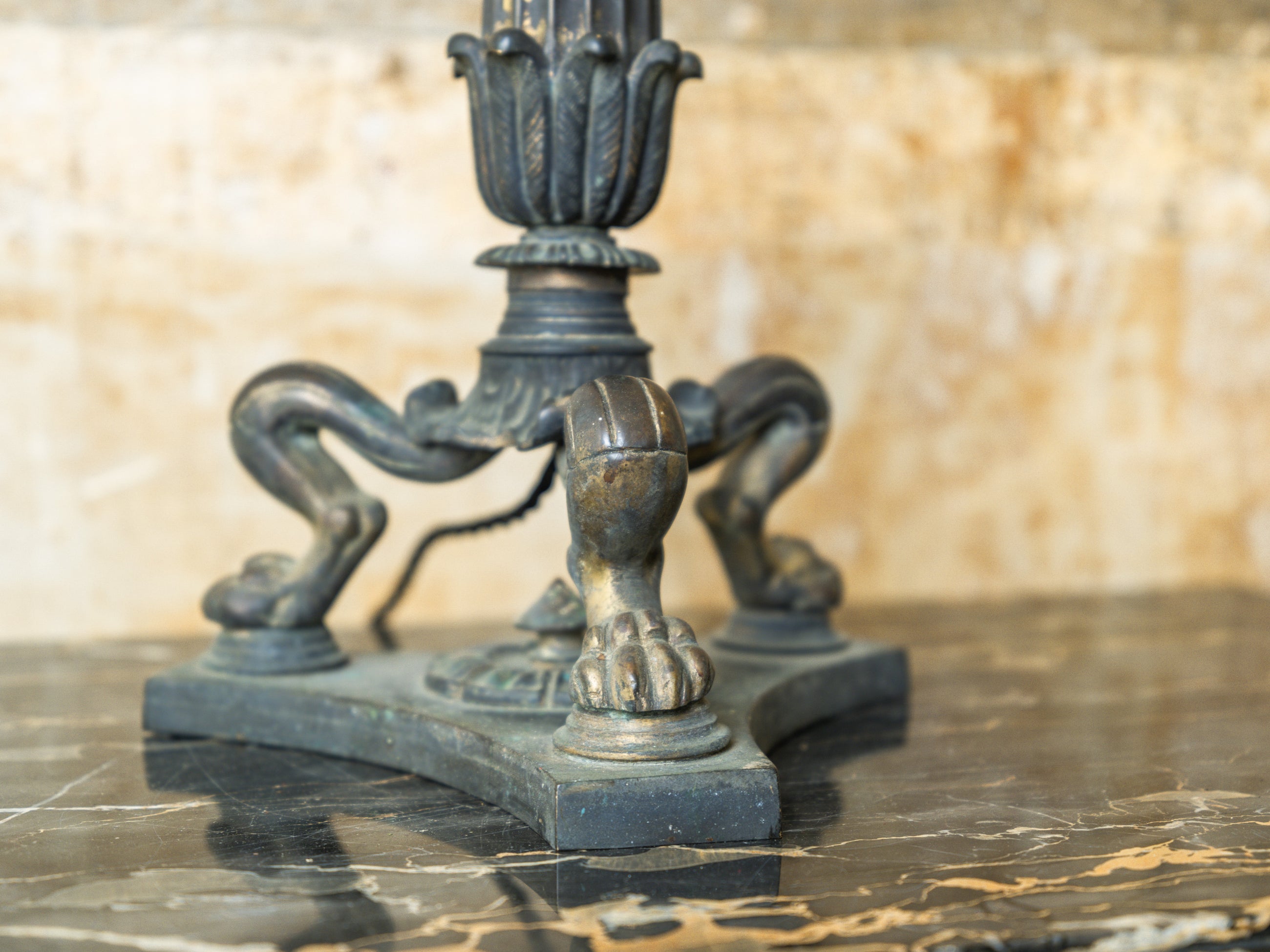 A George IV Column Table Lamp