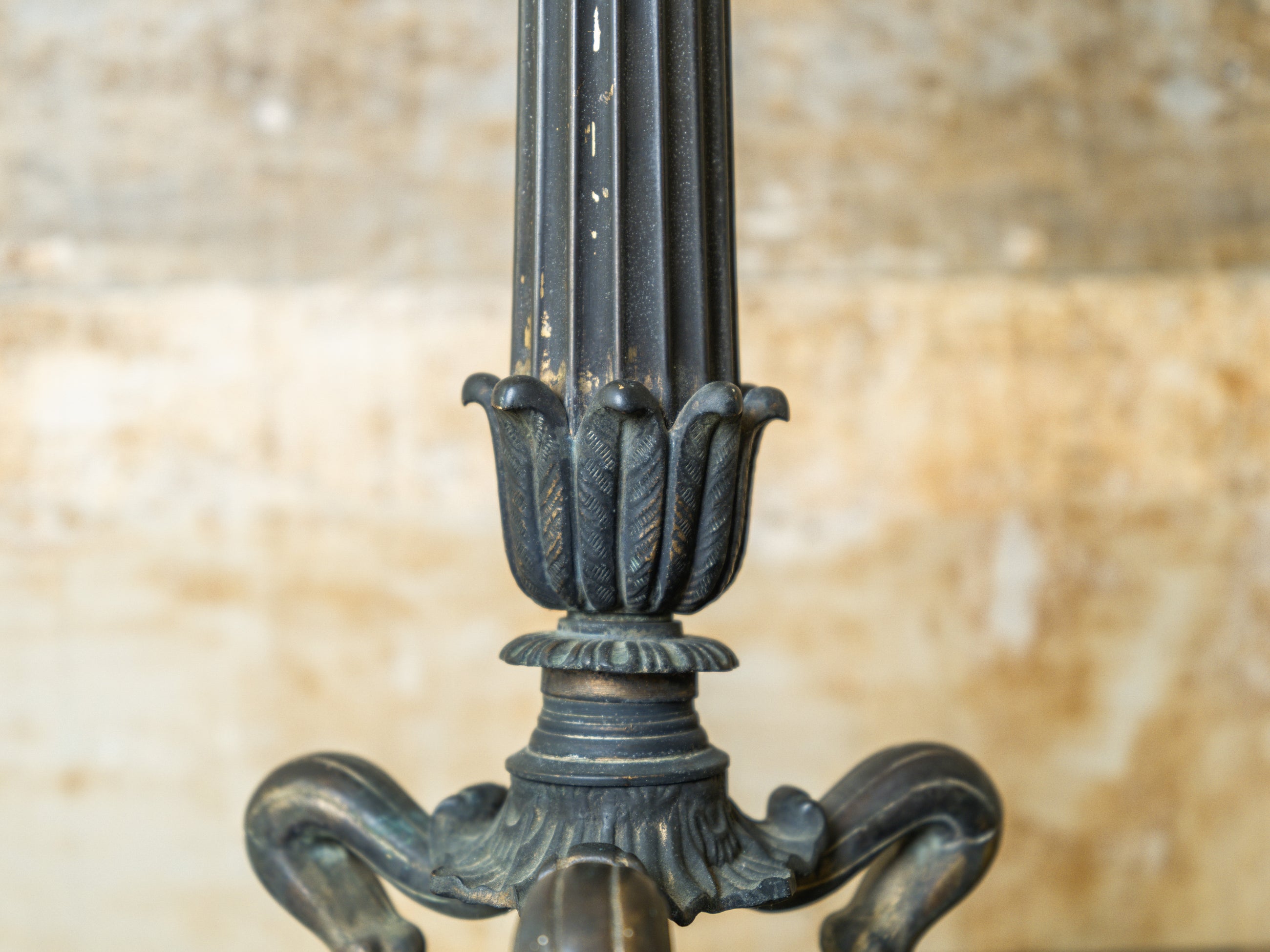 A George IV Column Table Lamp
