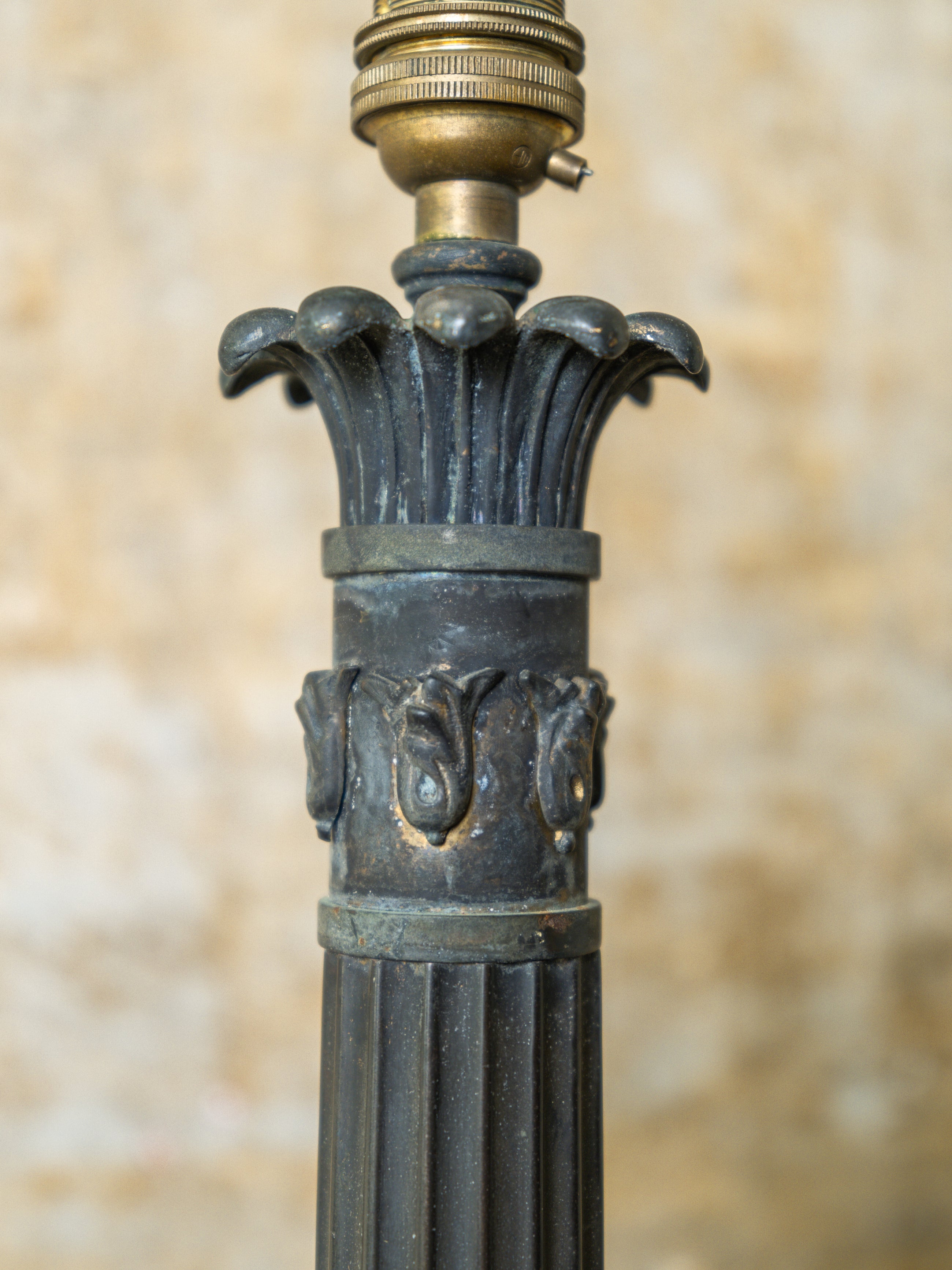 A George IV Column Table Lamp