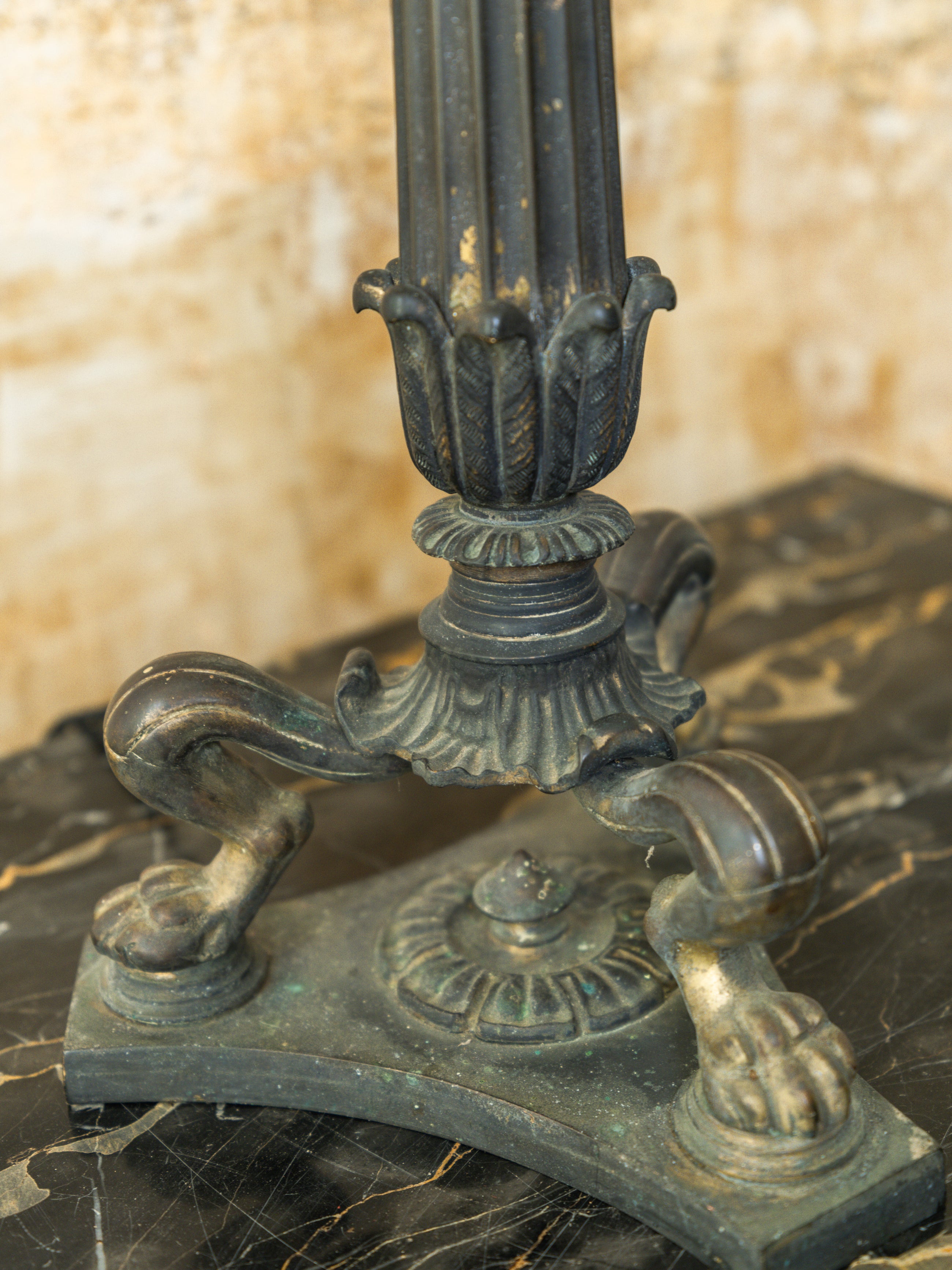 A George IV Column Table Lamp