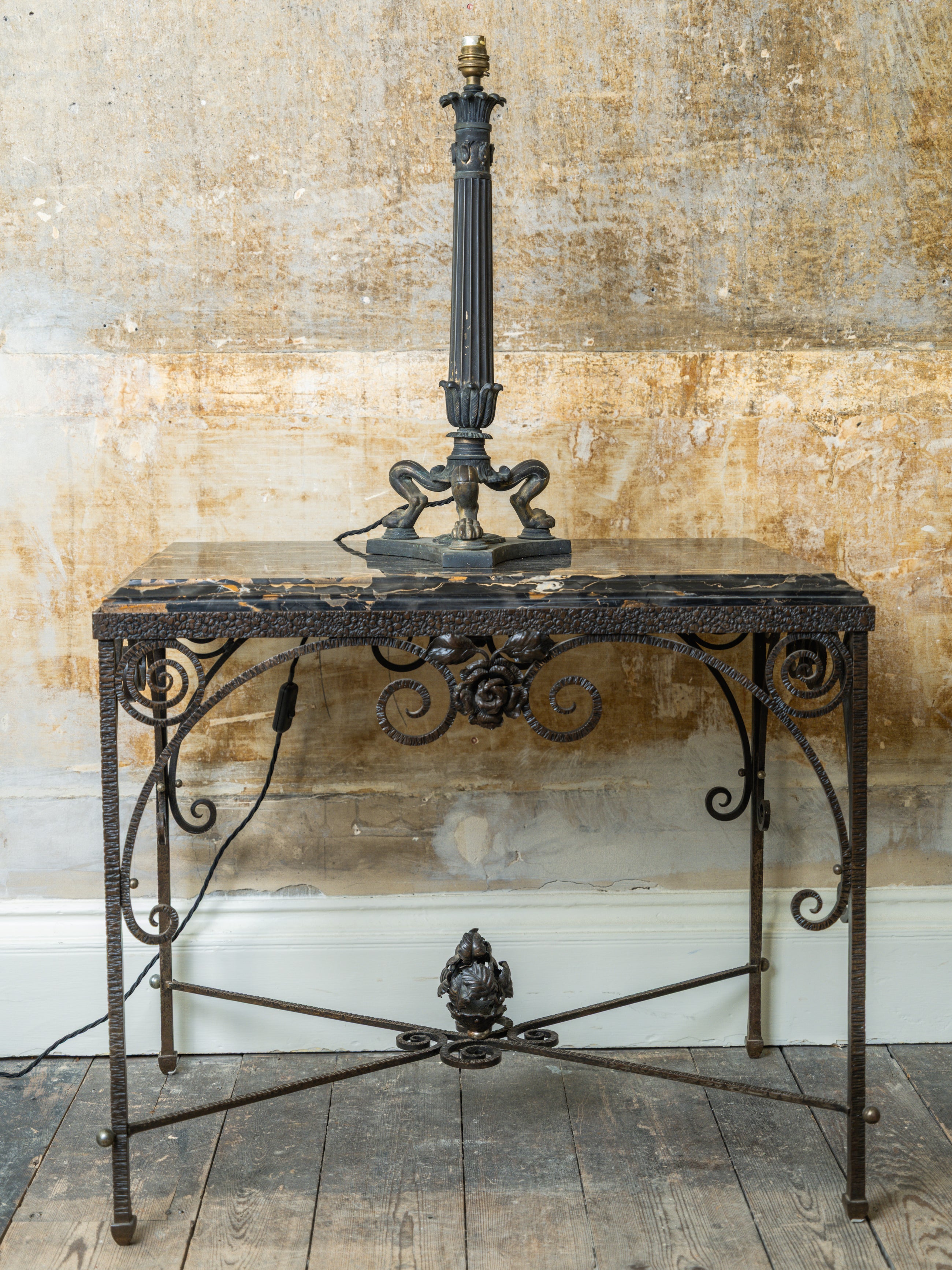 A George IV Column Table Lamp