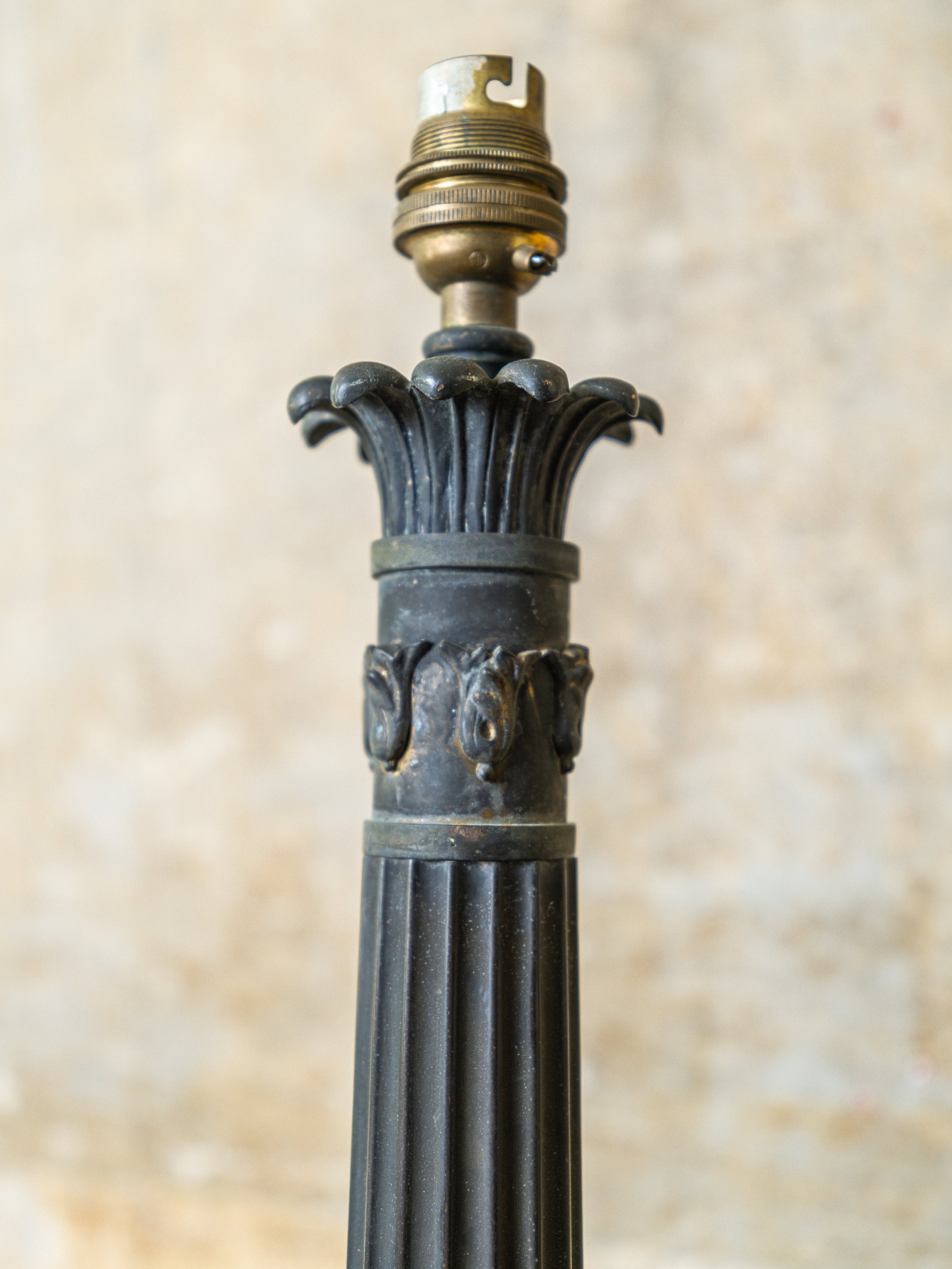 A George IV Column Table Lamp