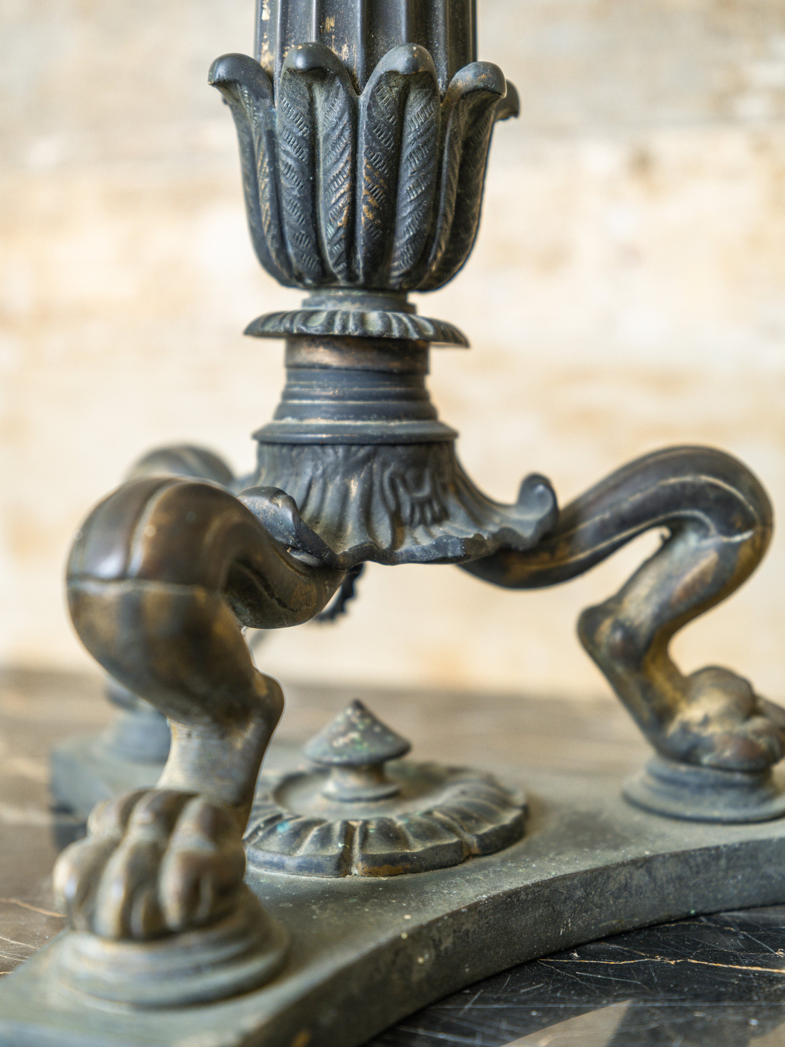 A George IV Column Table Lamp