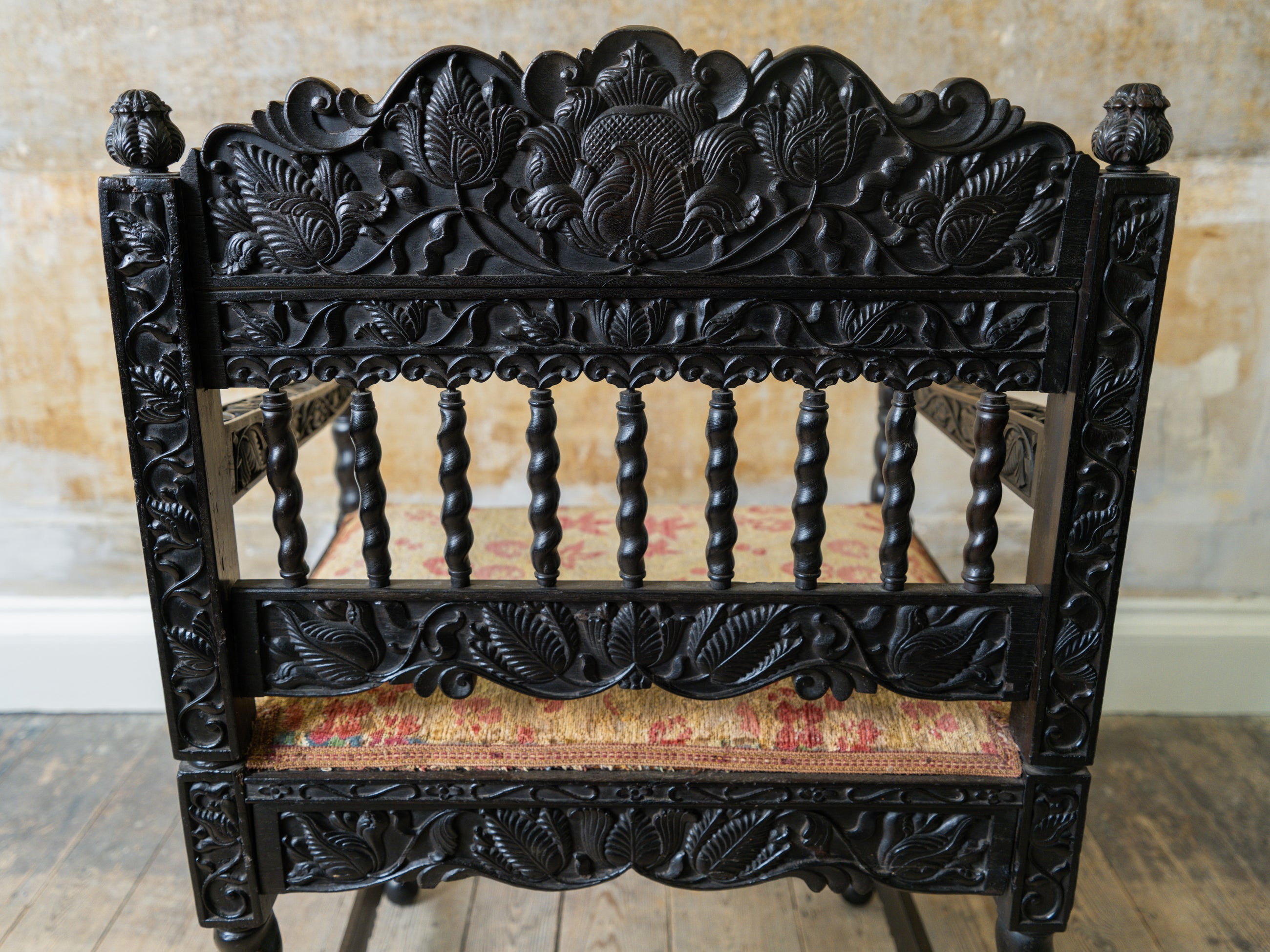 A 17th Century Dutch Colonial Ebony Armchair