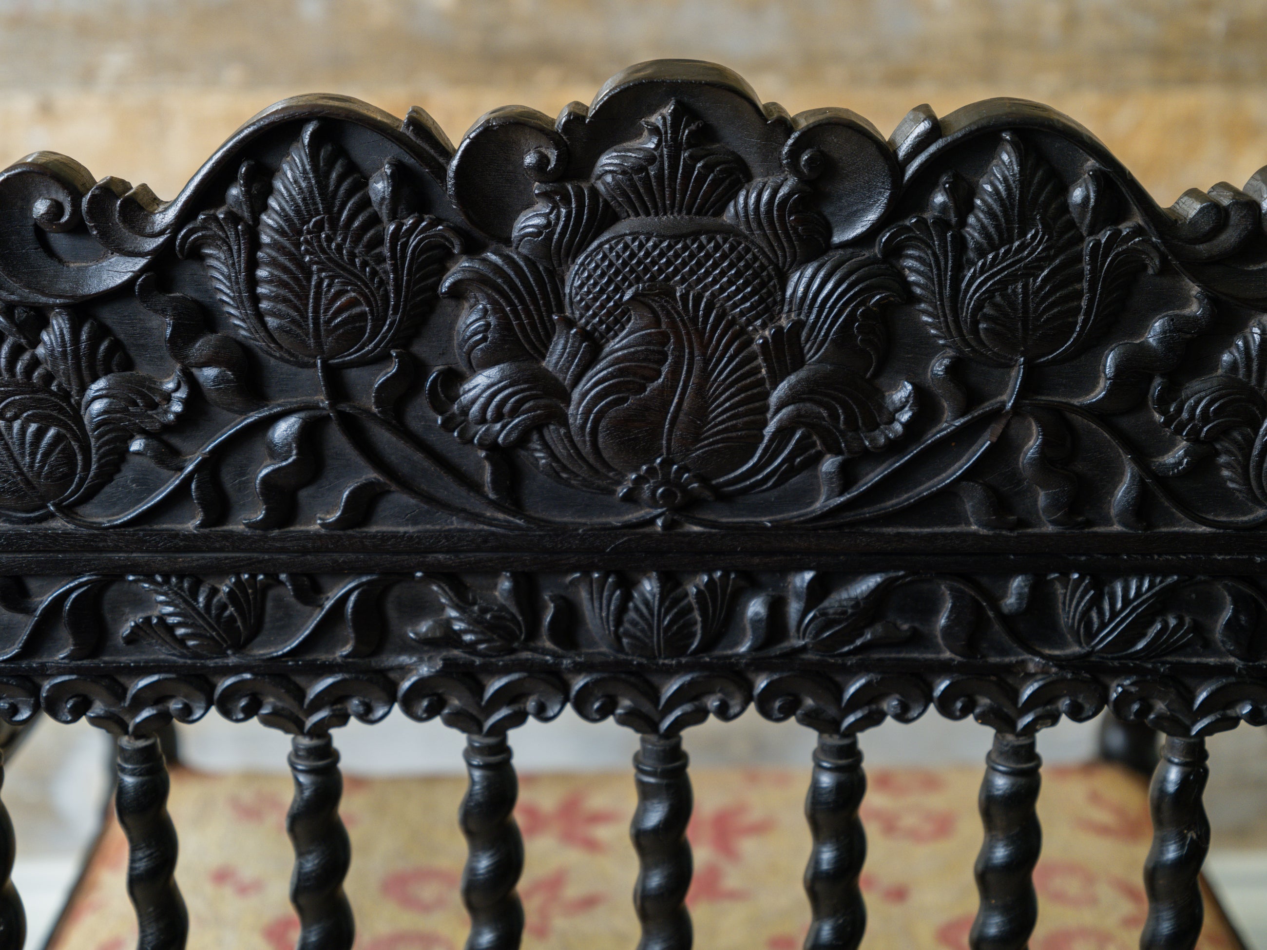 A 17th Century Dutch Colonial Ebony Armchair