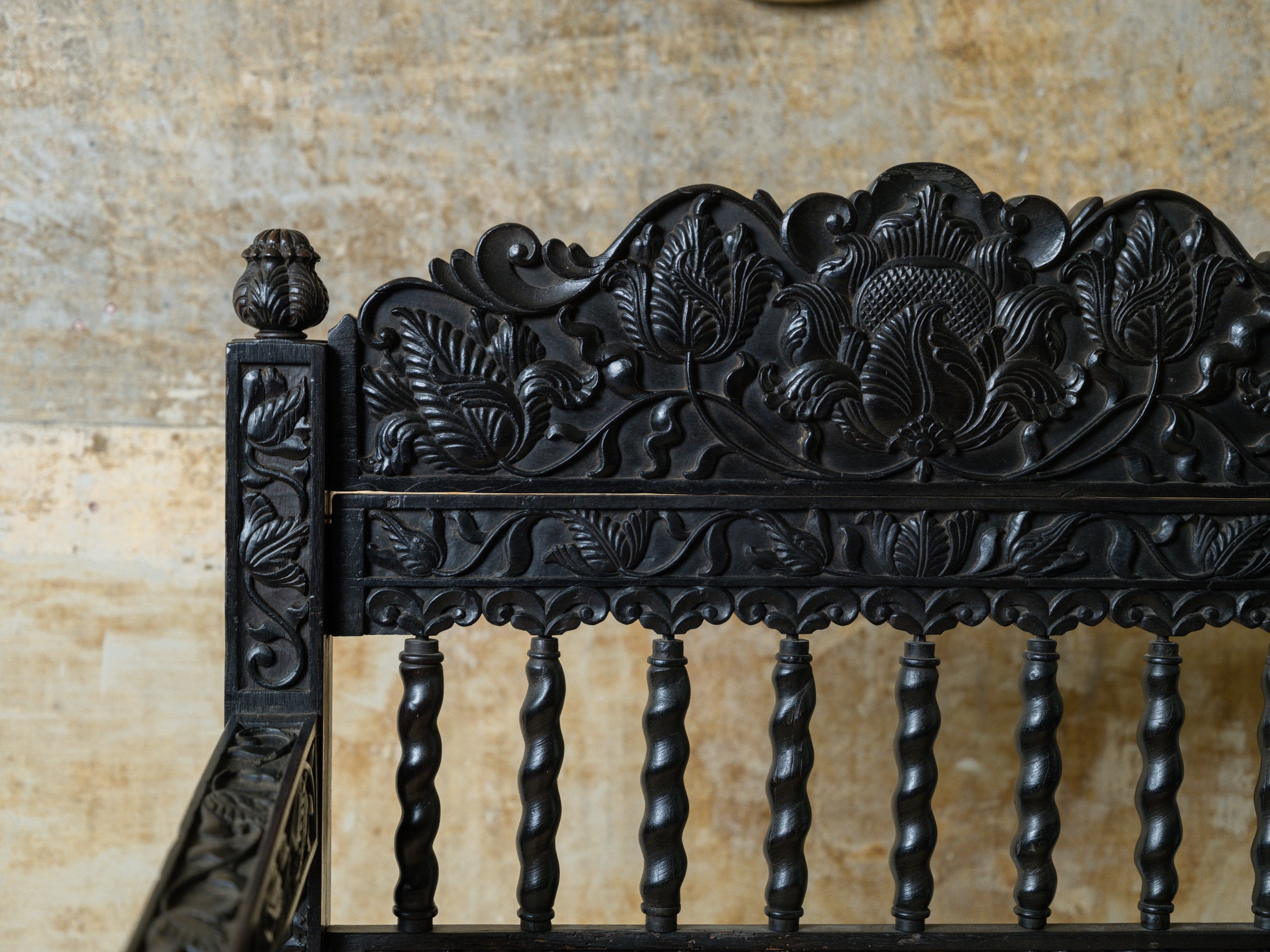 A 17th Century Dutch Colonial Ebony Armchair