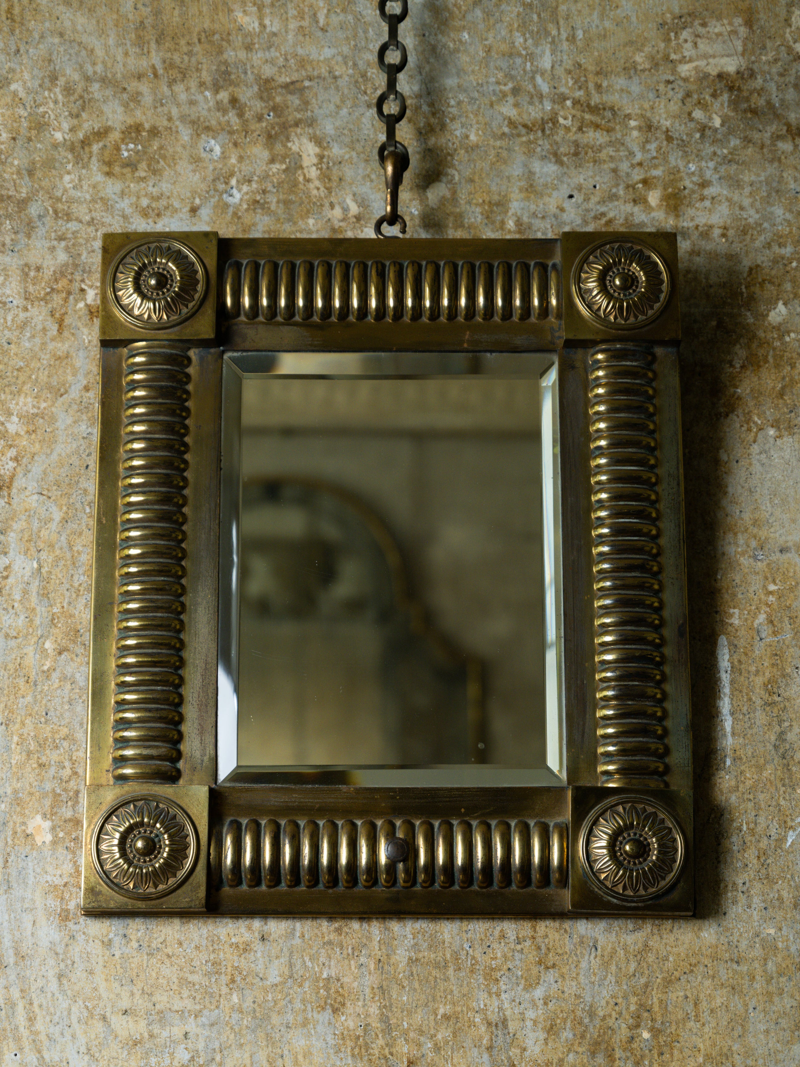 A 19th Century Brass Wall Mirror