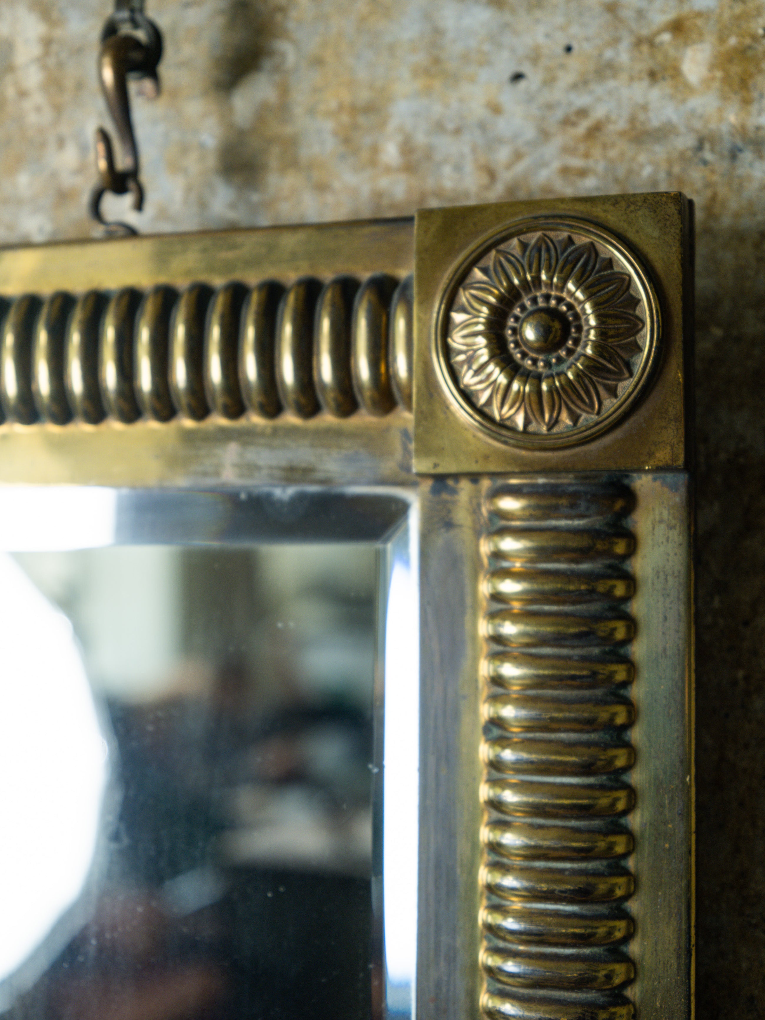 A 19th Century Brass Wall Mirror