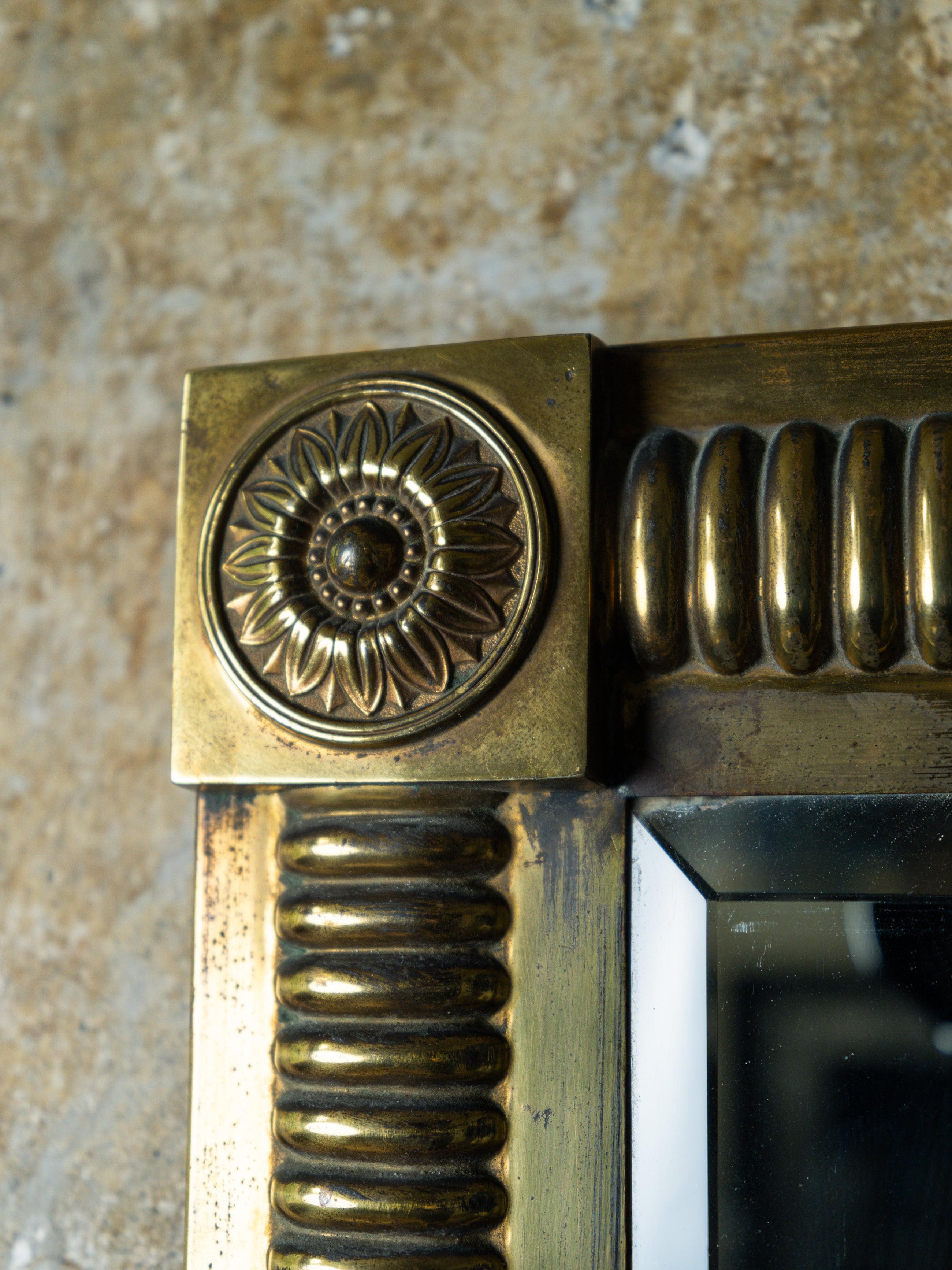 A 19th Century Brass Wall Mirror