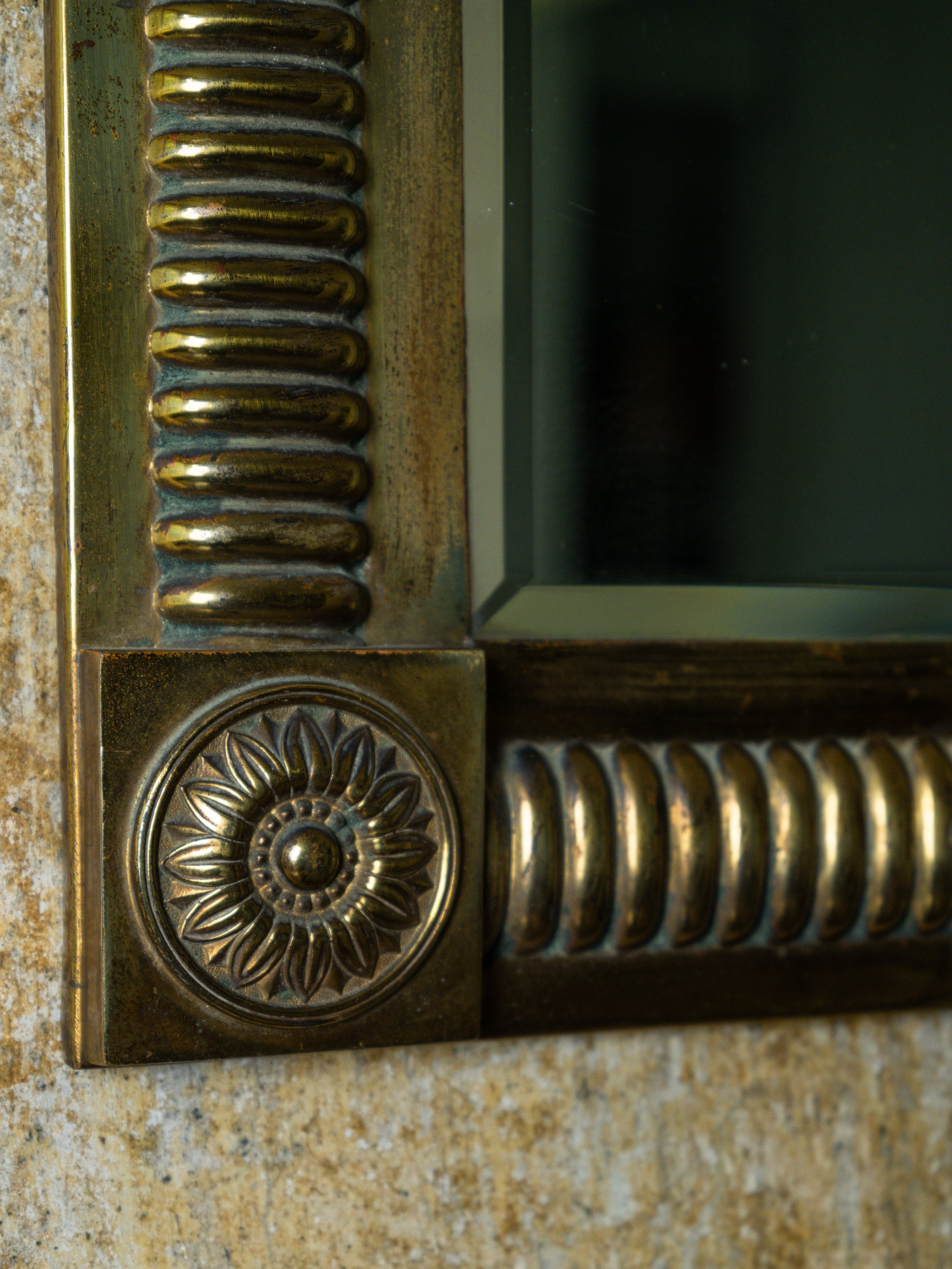 A 19th Century Brass Wall Mirror