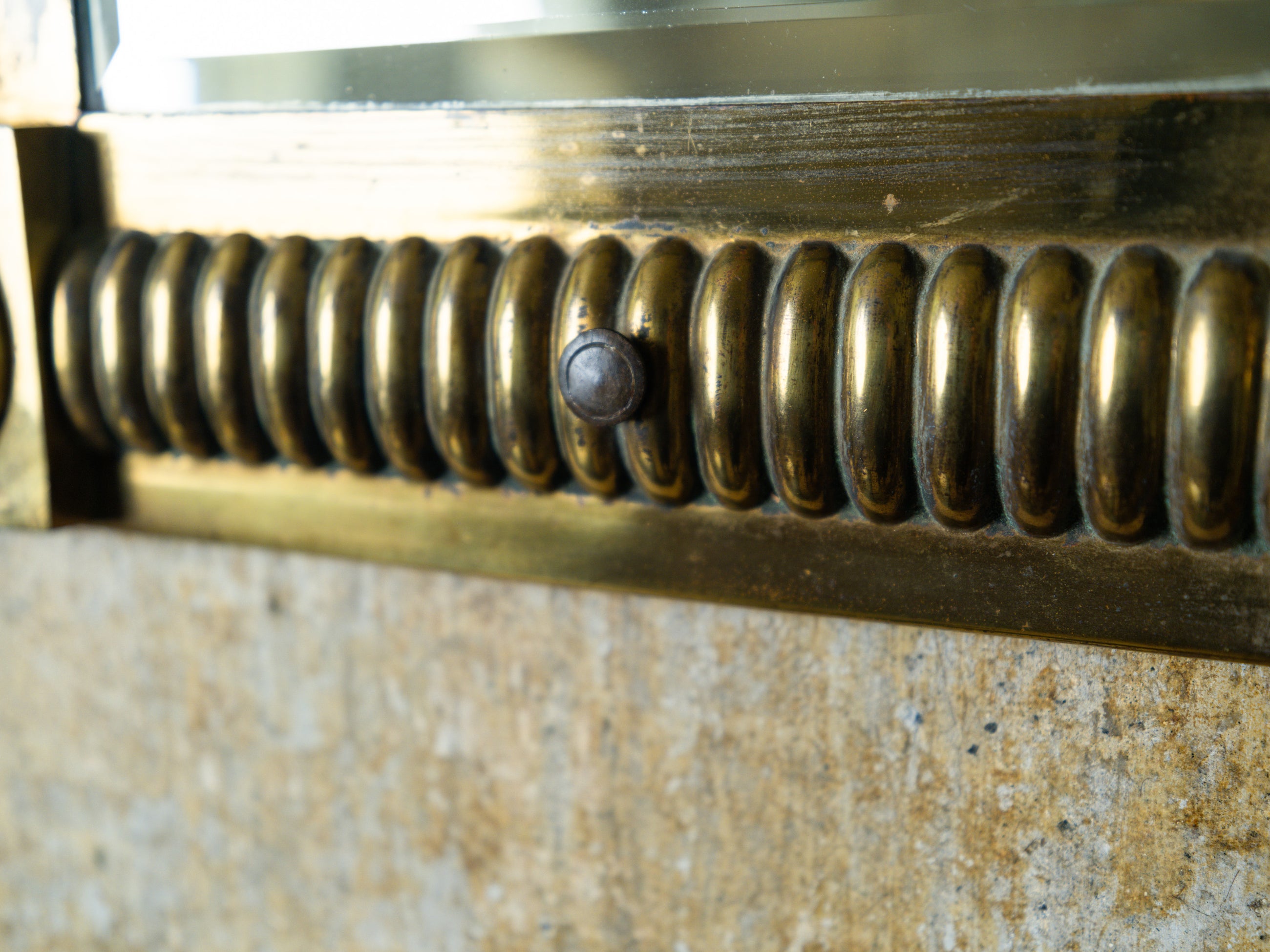 A 19th Century Brass Wall Mirror