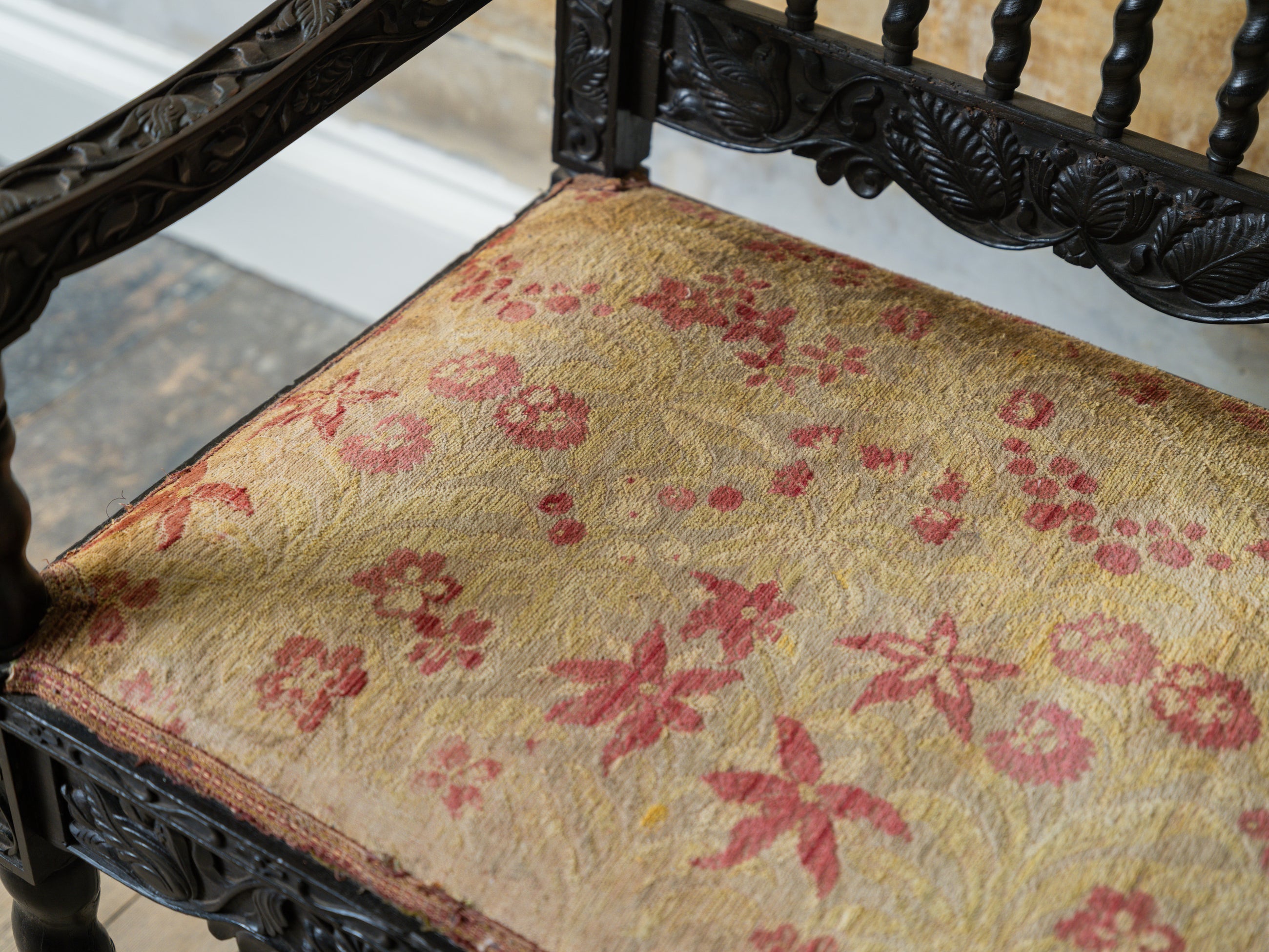 A 17th Century Dutch Colonial Ebony Armchair