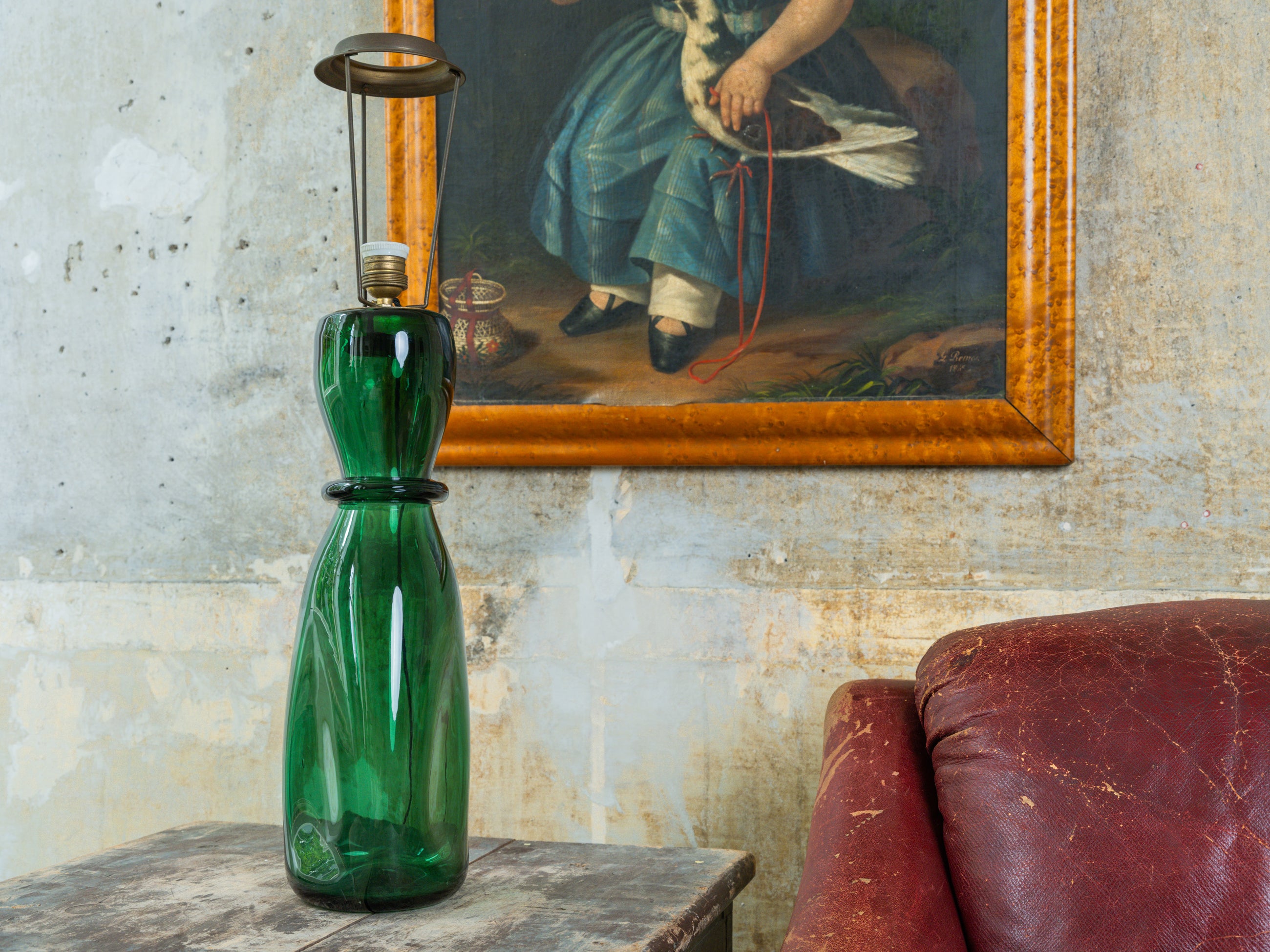 An Art Glass Table Lamp