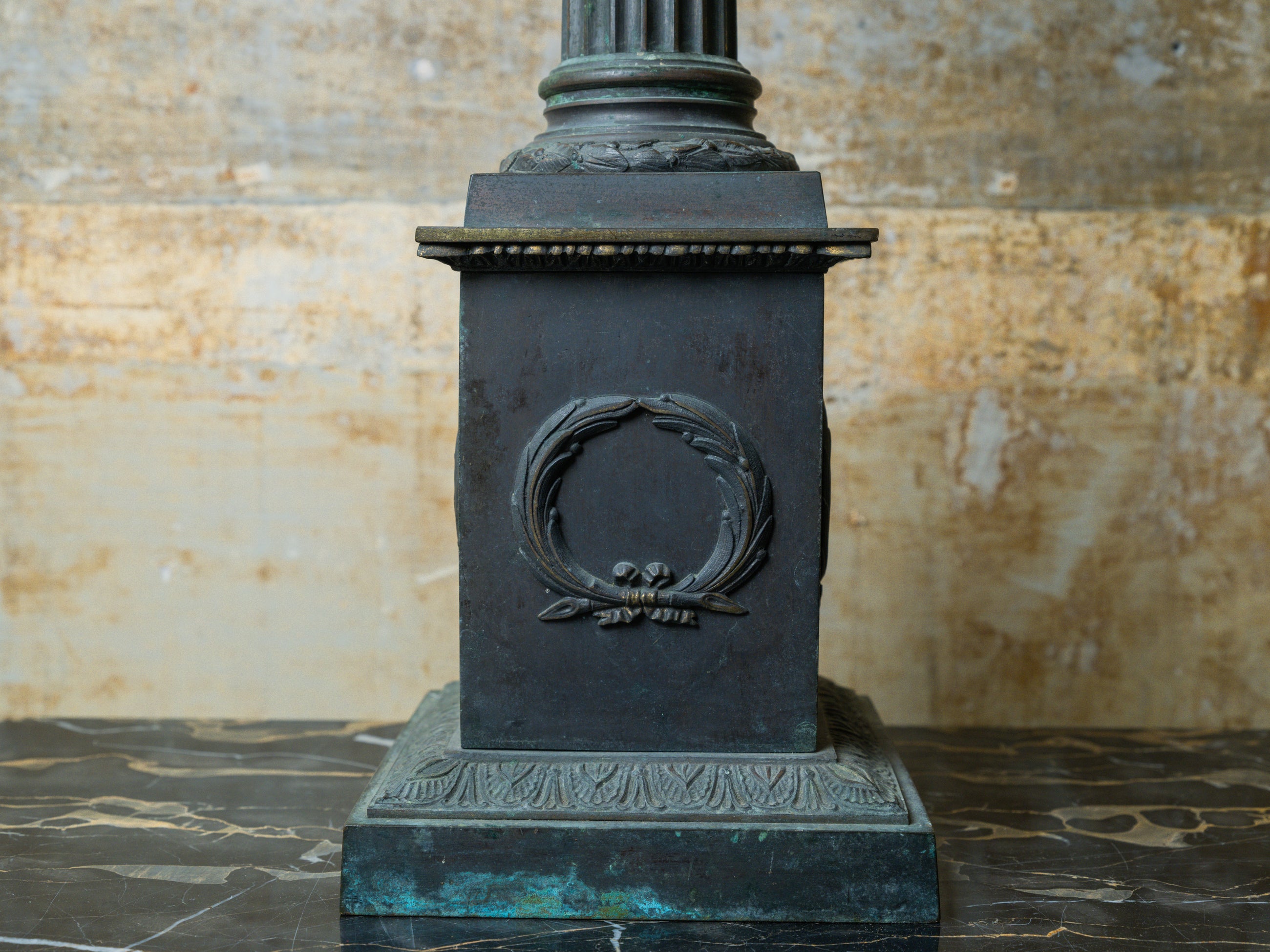 A Large 19th Century Column Table Lamp