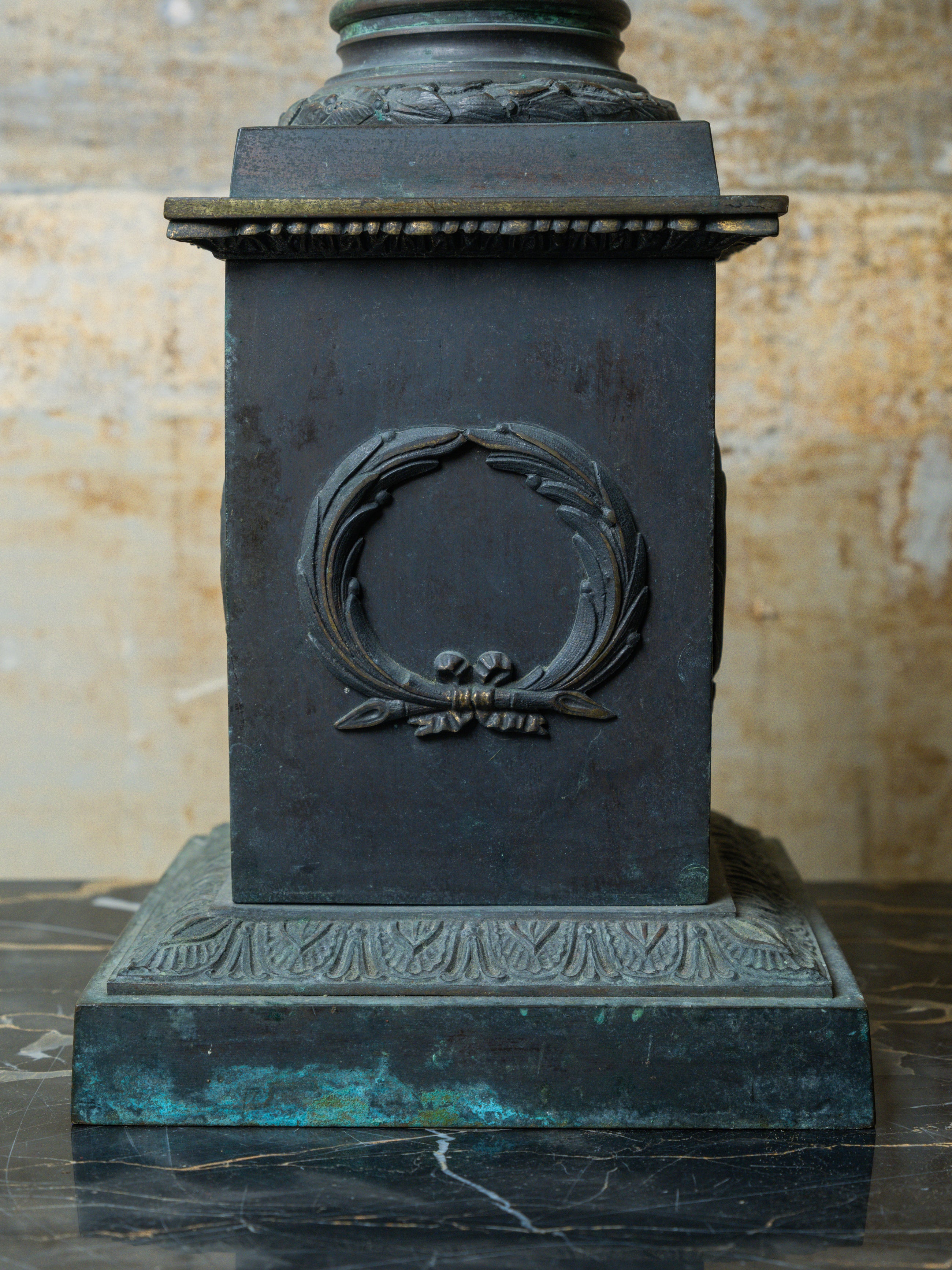 A Large 19th Century Column Table Lamp